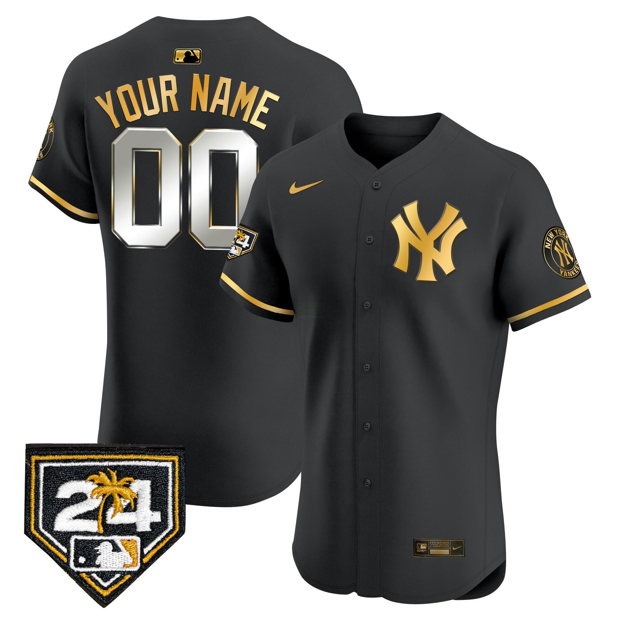 Camisa MLB New York 2024 Spring Training Patch Vapor Premier Elite Jersey V2
