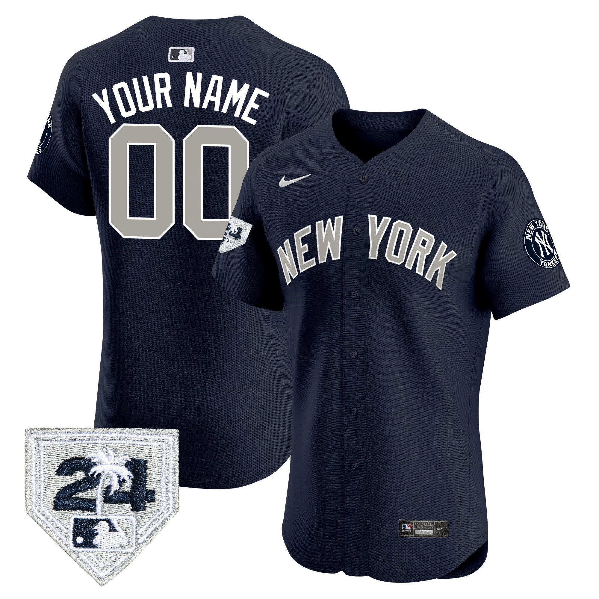 Camisa MLB New York 2024 Spring Training Patch Vapor Premier Elite Jersey V2