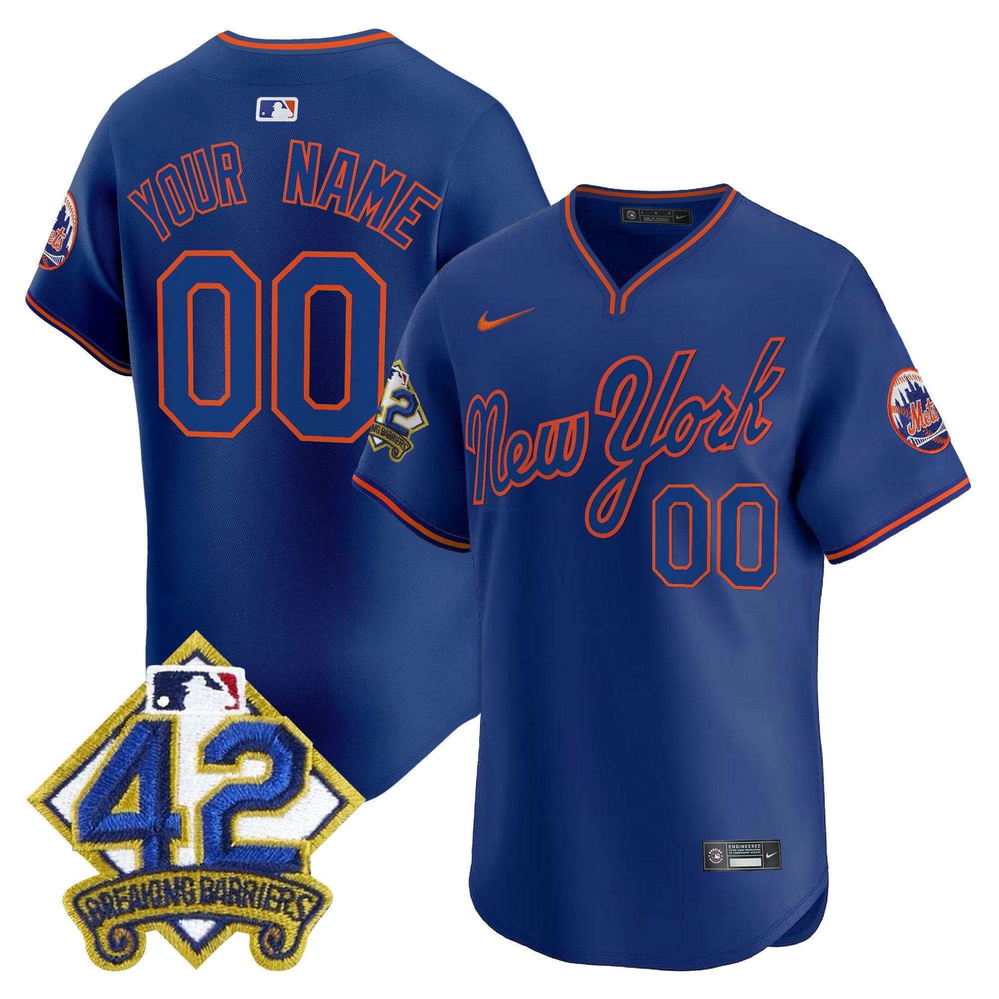 Camisa MLB New York 2025 Jackie Robinson Patch Road Alternativa Jersey