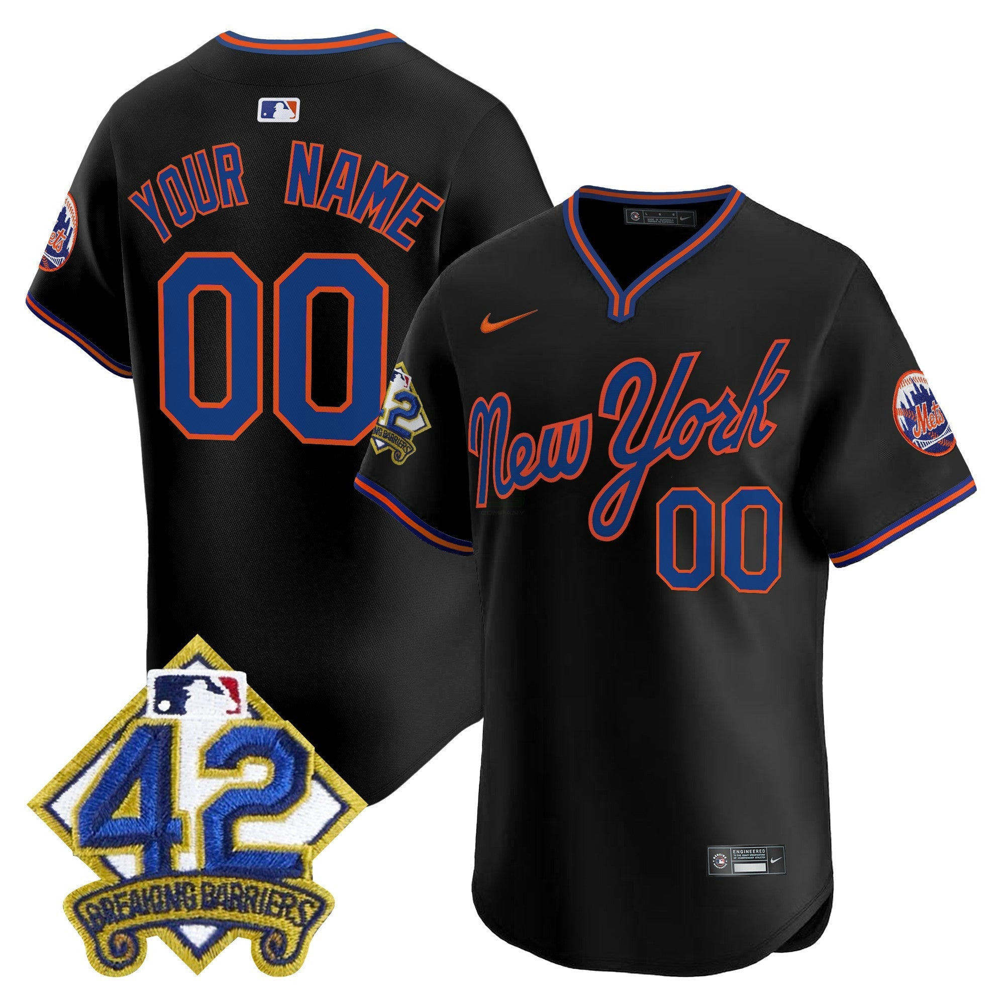 Camisa MLB New York 2025 Jackie Robinson Patch Road Alternativa Jersey
