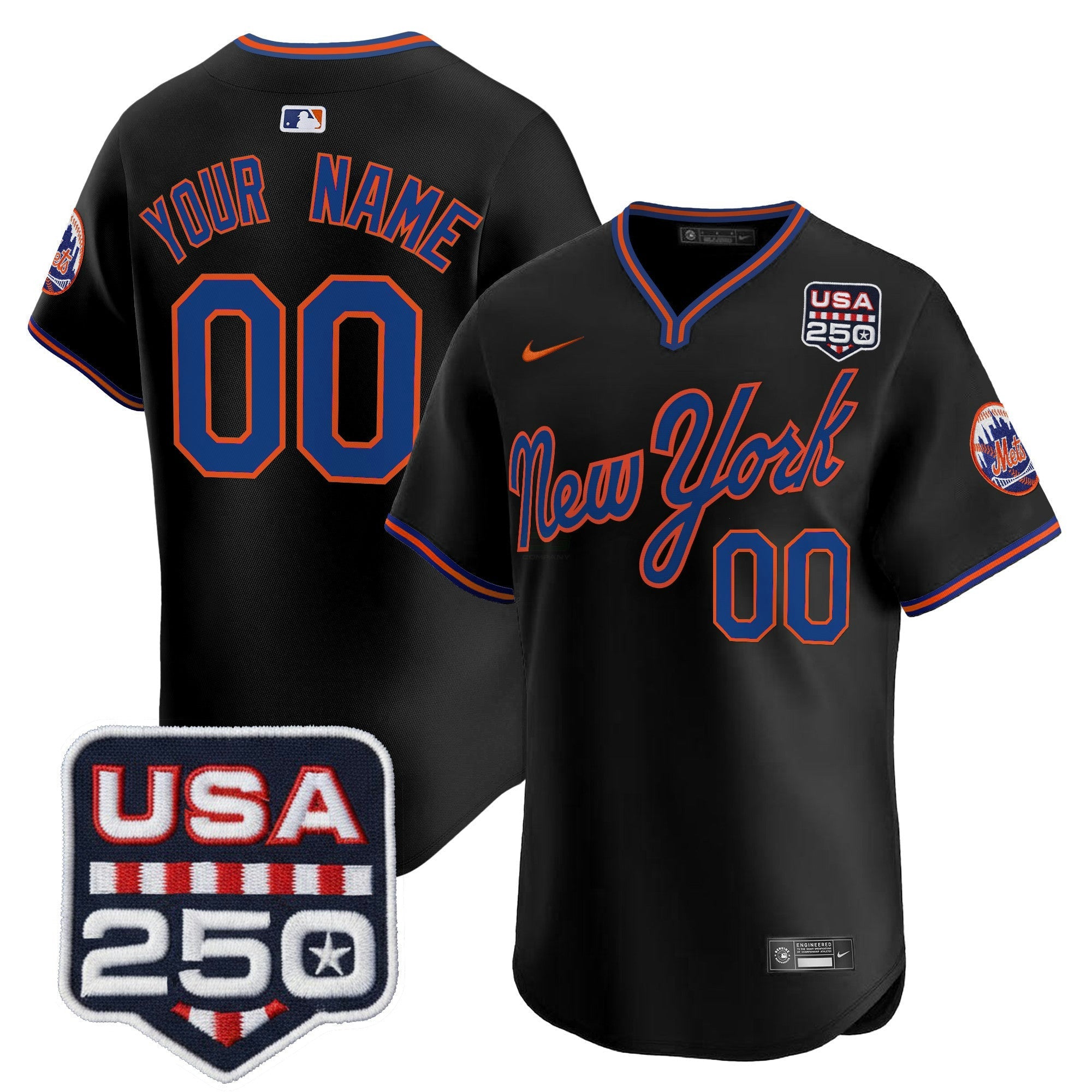 Camisa MLB New York Road Alternativa & 250America Patch Vapor Limited Jersey
