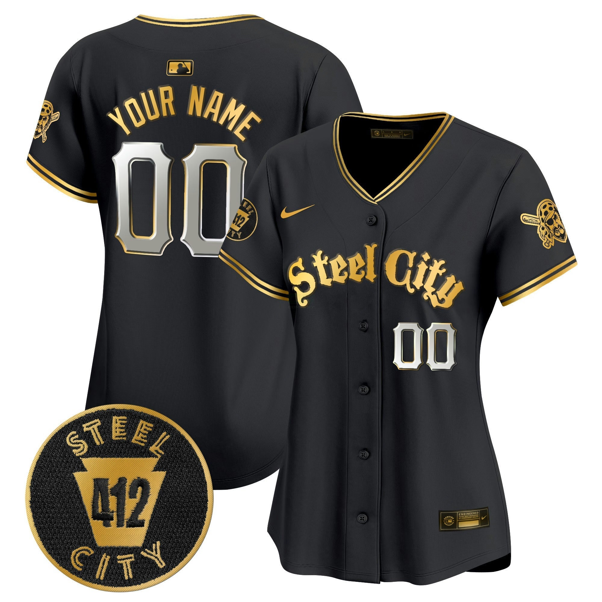 Camisa MLB Pittsburgh 412 Patch Vapor Premier Limited Jersey V5