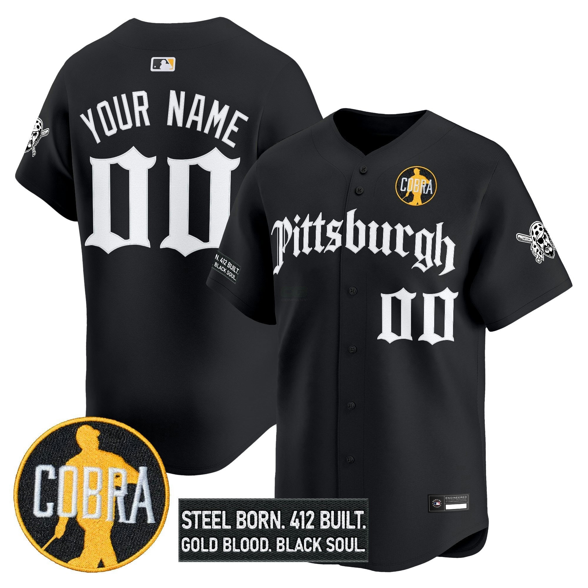 Camisa MLB Pittsburgh ‘Dave Parker Cobra Patch’ Vapor Premier Limited Jersey