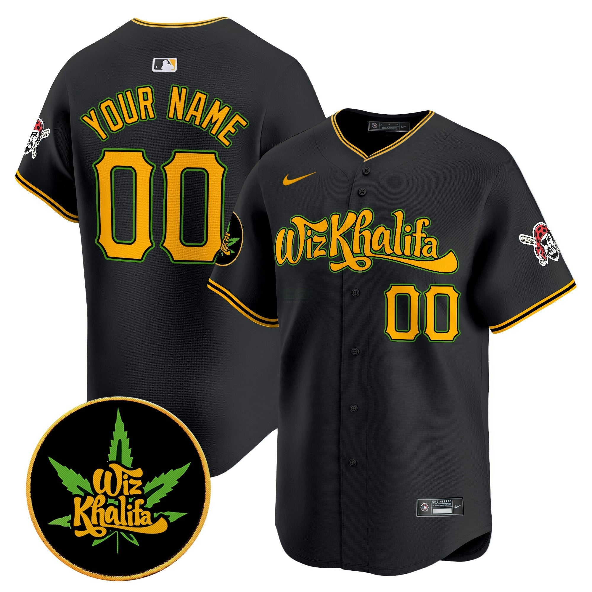 Camisa MLB Pittsburgh Wiz Khalifa Vapor Premier Limited Jersey
