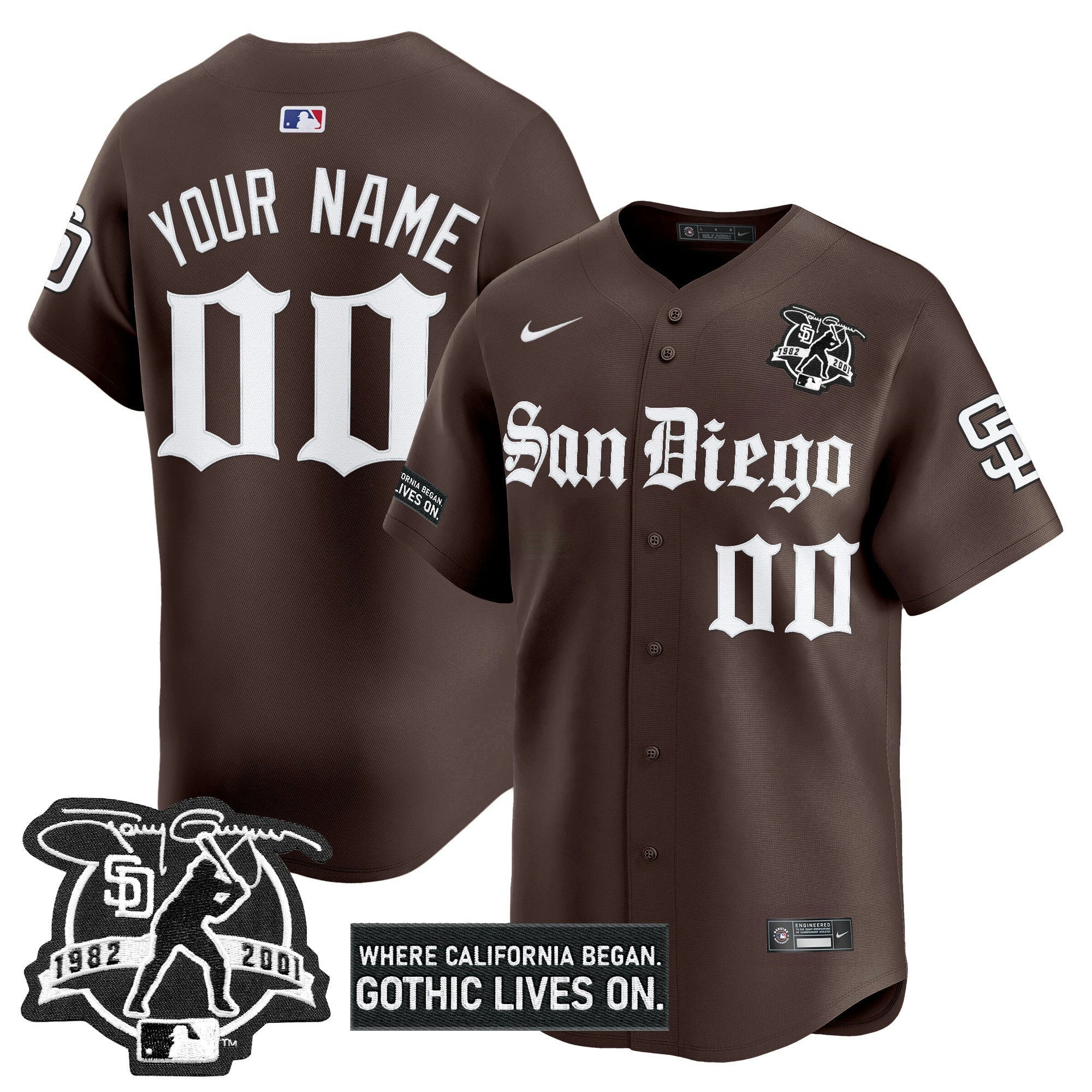 Camisa MLB San Diego ‘Gothic Edition’ Vapor Premier Limited Jersey