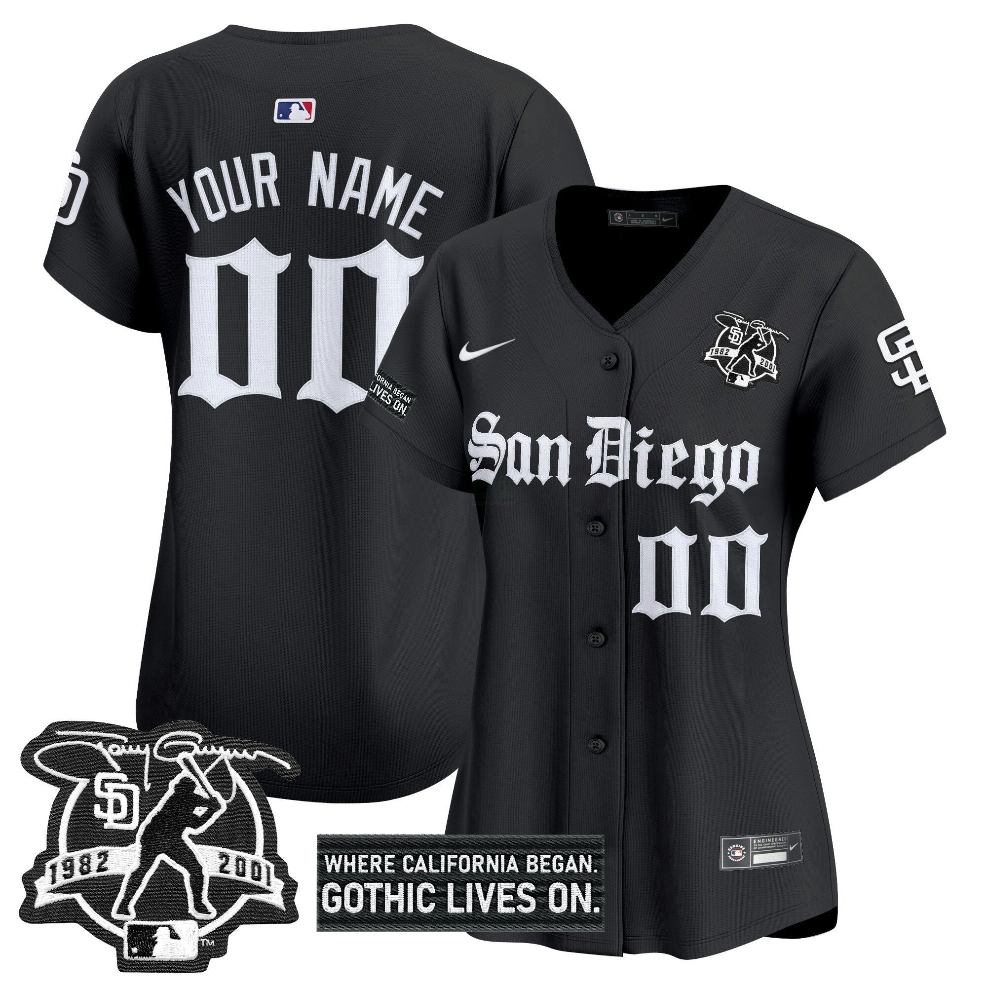 Camisa MLB San Diego ‘Gothic Edition’ Vapor Premier Limited Jersey