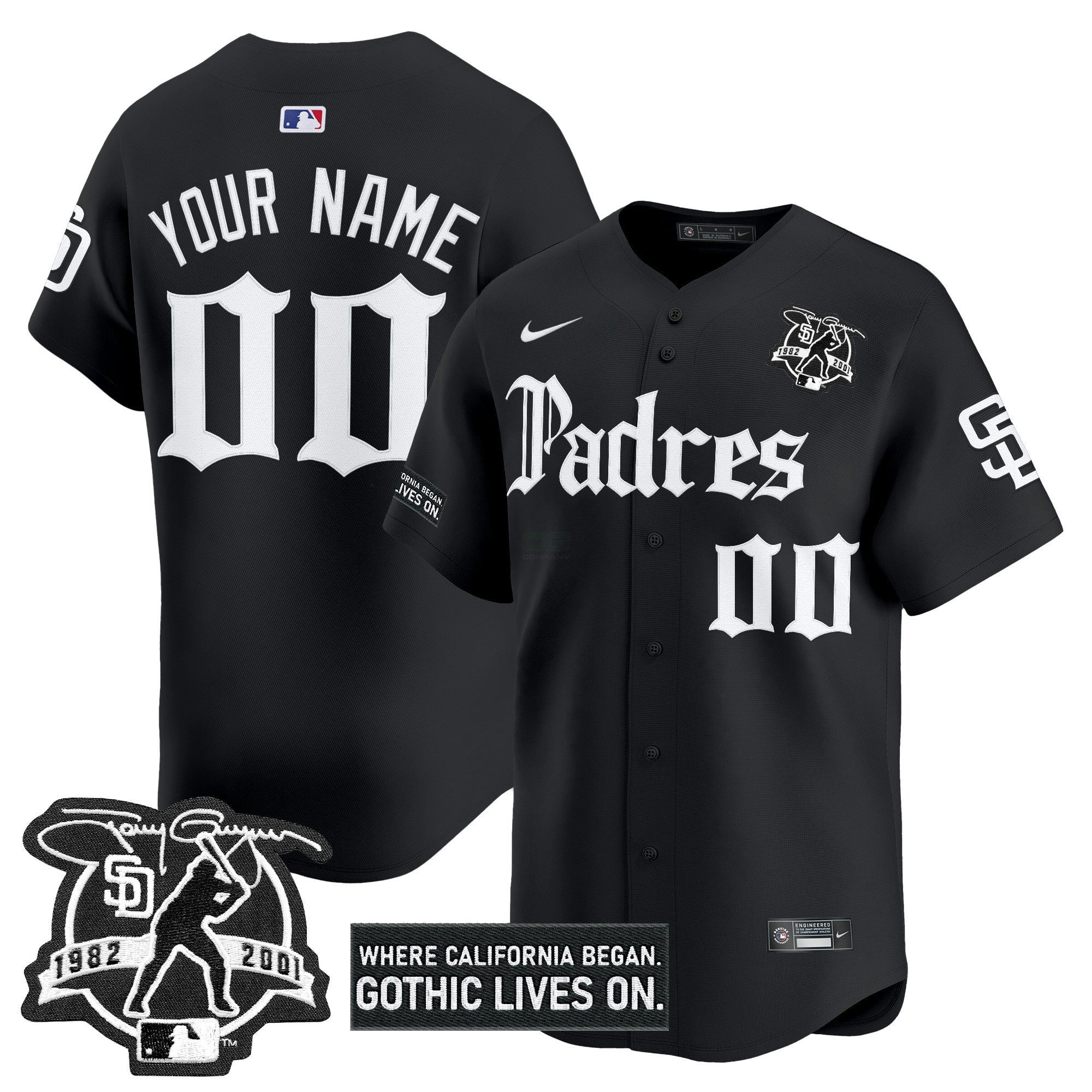 Camisa MLB San Diego ‘Gothic Edition’ Vapor Premier Limited Jersey V2
