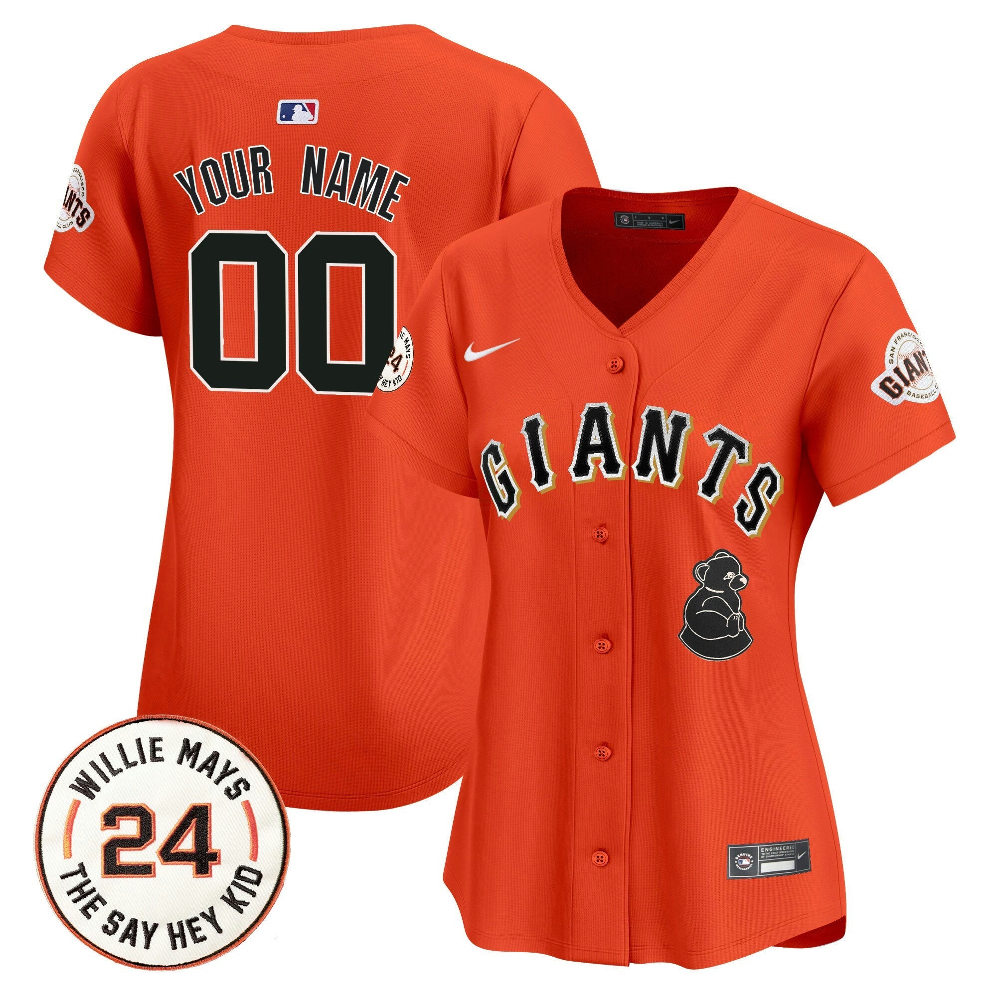 Camisa MLB San Francisco 2024 Willie Mays Patch Vapor Premier Limited Jersey V4