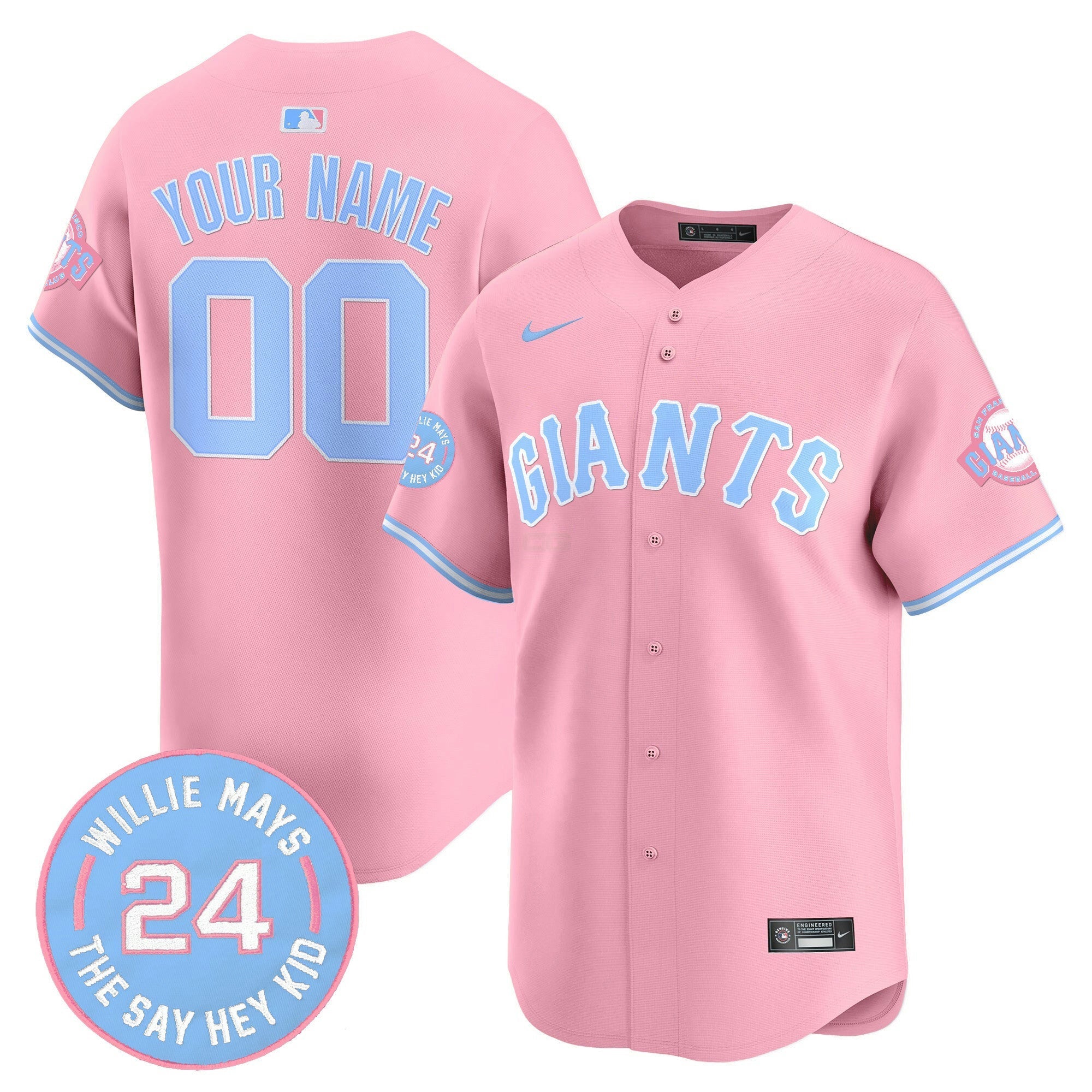 Camisa MLB San Francisco Bubblegum Pink Vapor Premier Limited Jersey