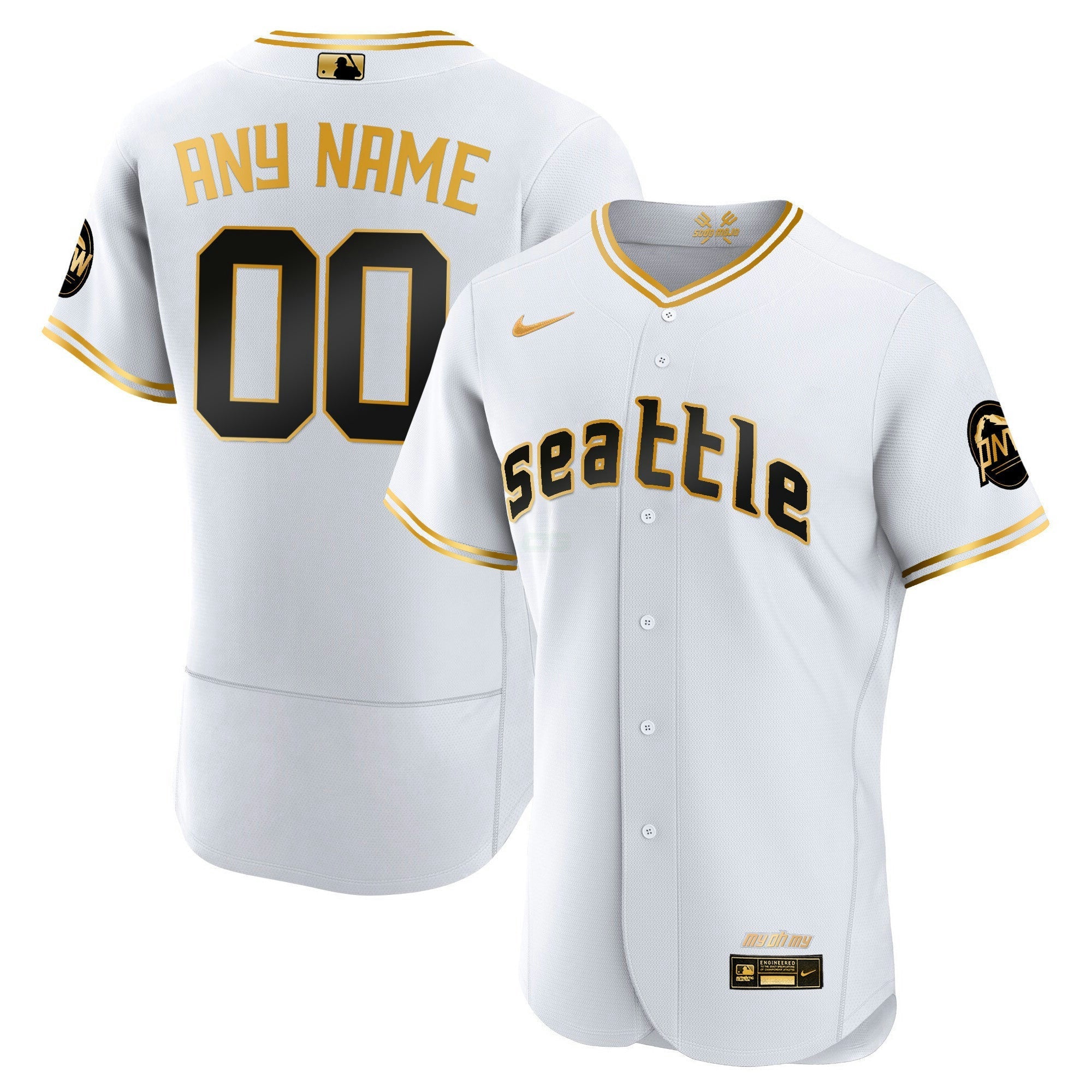 Camisa MLB Seattle 2023 City Connect Dourada Jersey