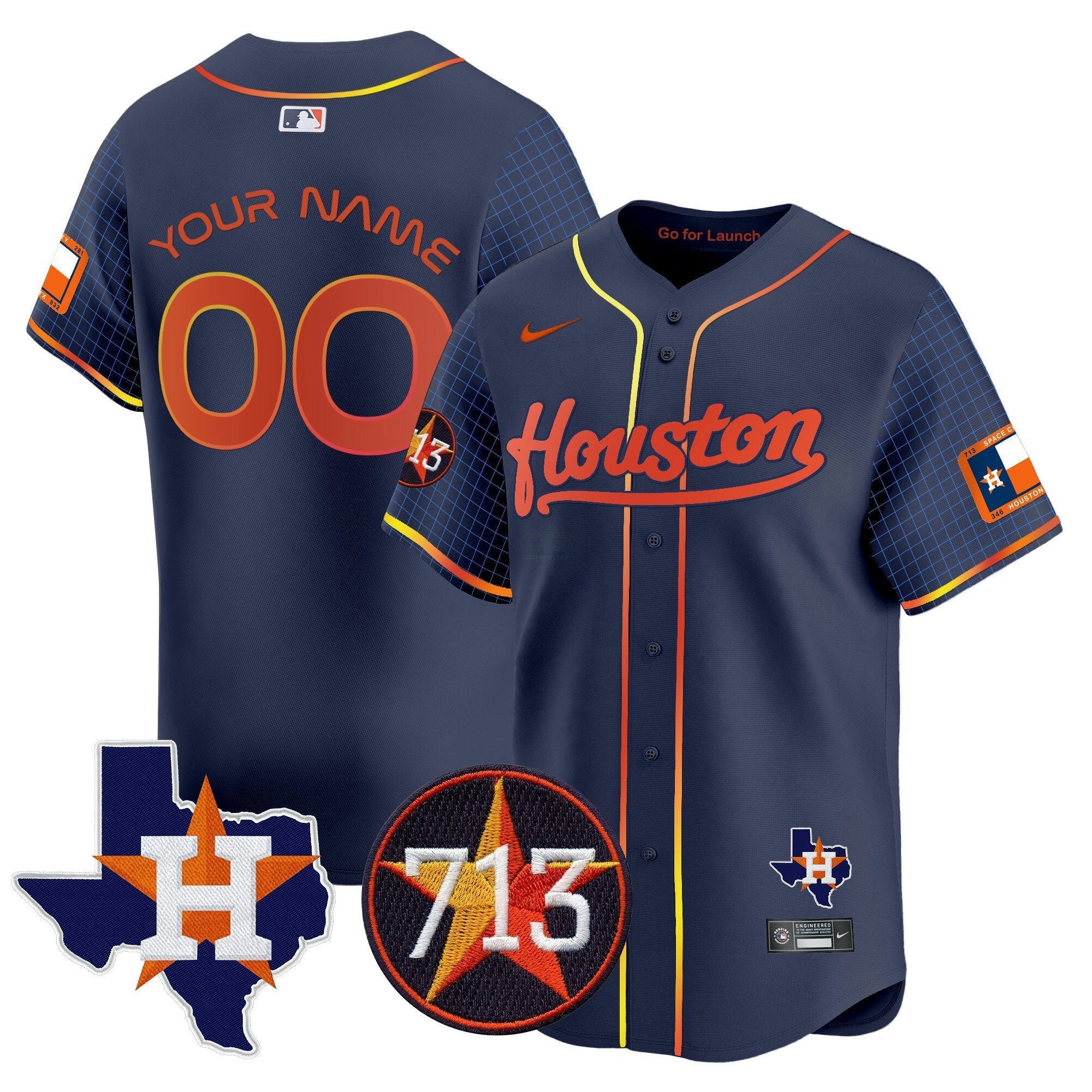 Camisa MLB Space City 713 Patch Vapor Premier Limited Jersey