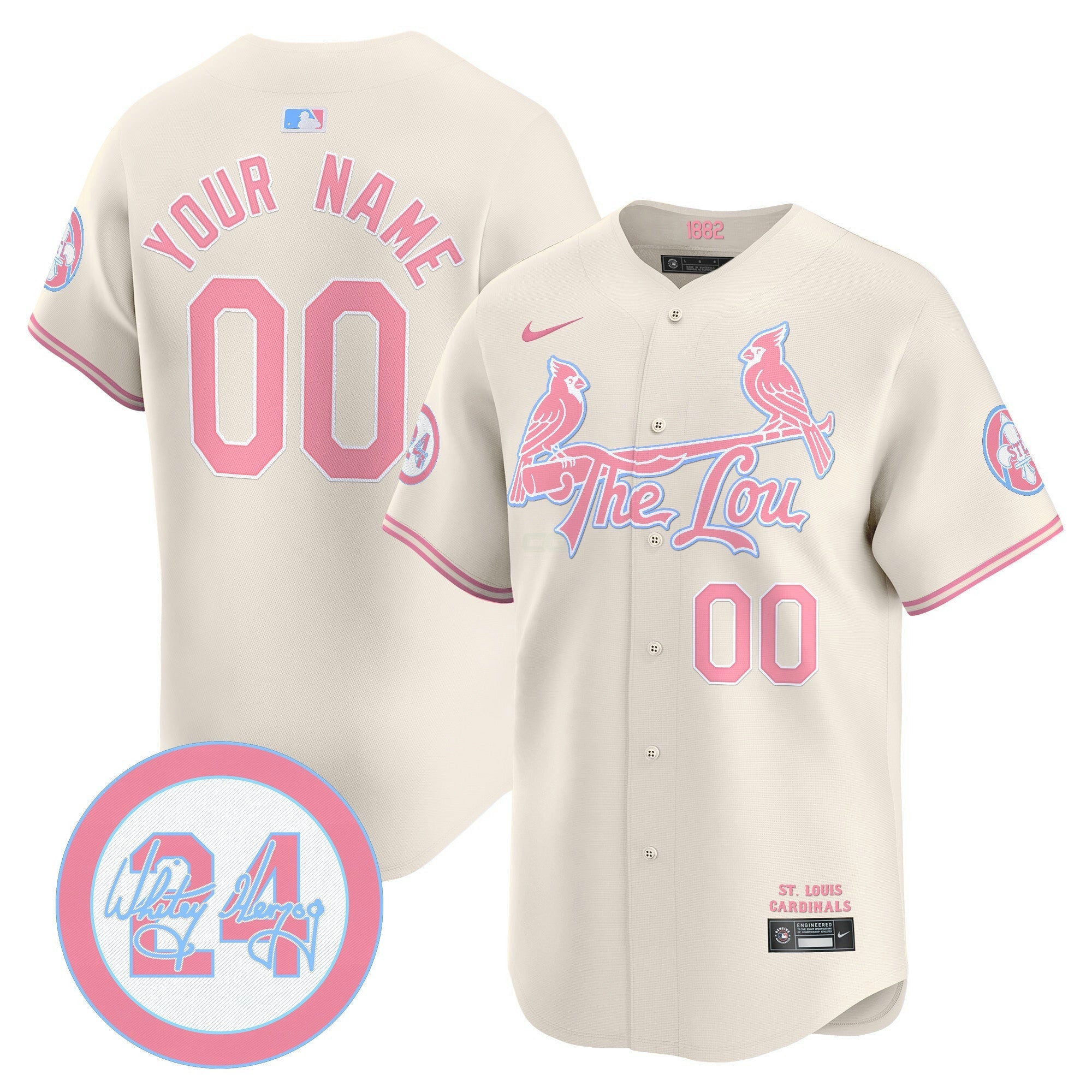 Camisa MLB St. Louis Bubblegum Pink Vapor Premier Limited Jersey