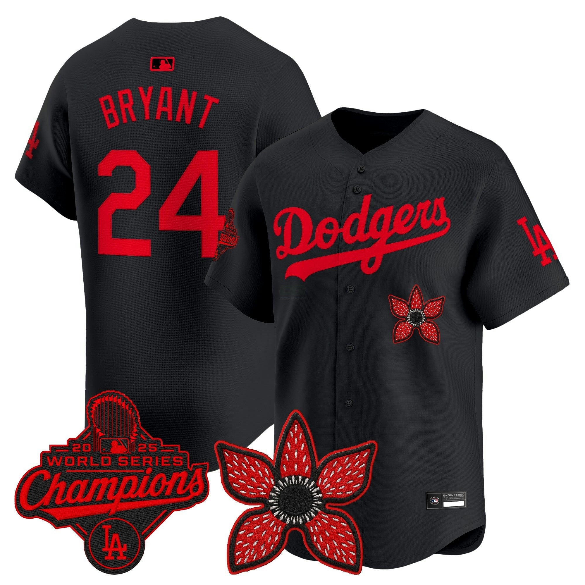 Camisa MLB ‘Stranger Things Edition’ Vapor Premier Jersey – 2025 World Series Champions Patch