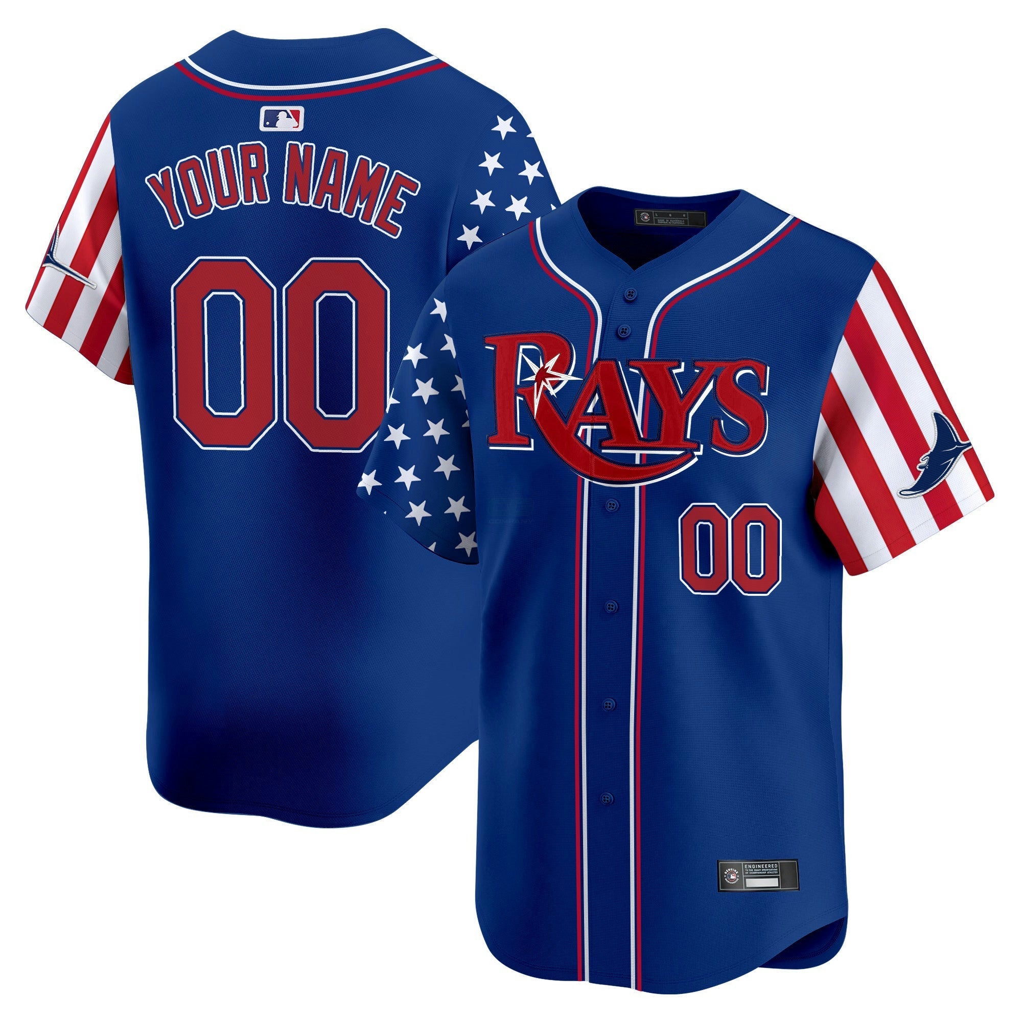 Camisa MLB Tampa Bay 2025 Independence Day Vapor Premier Limited Jersey