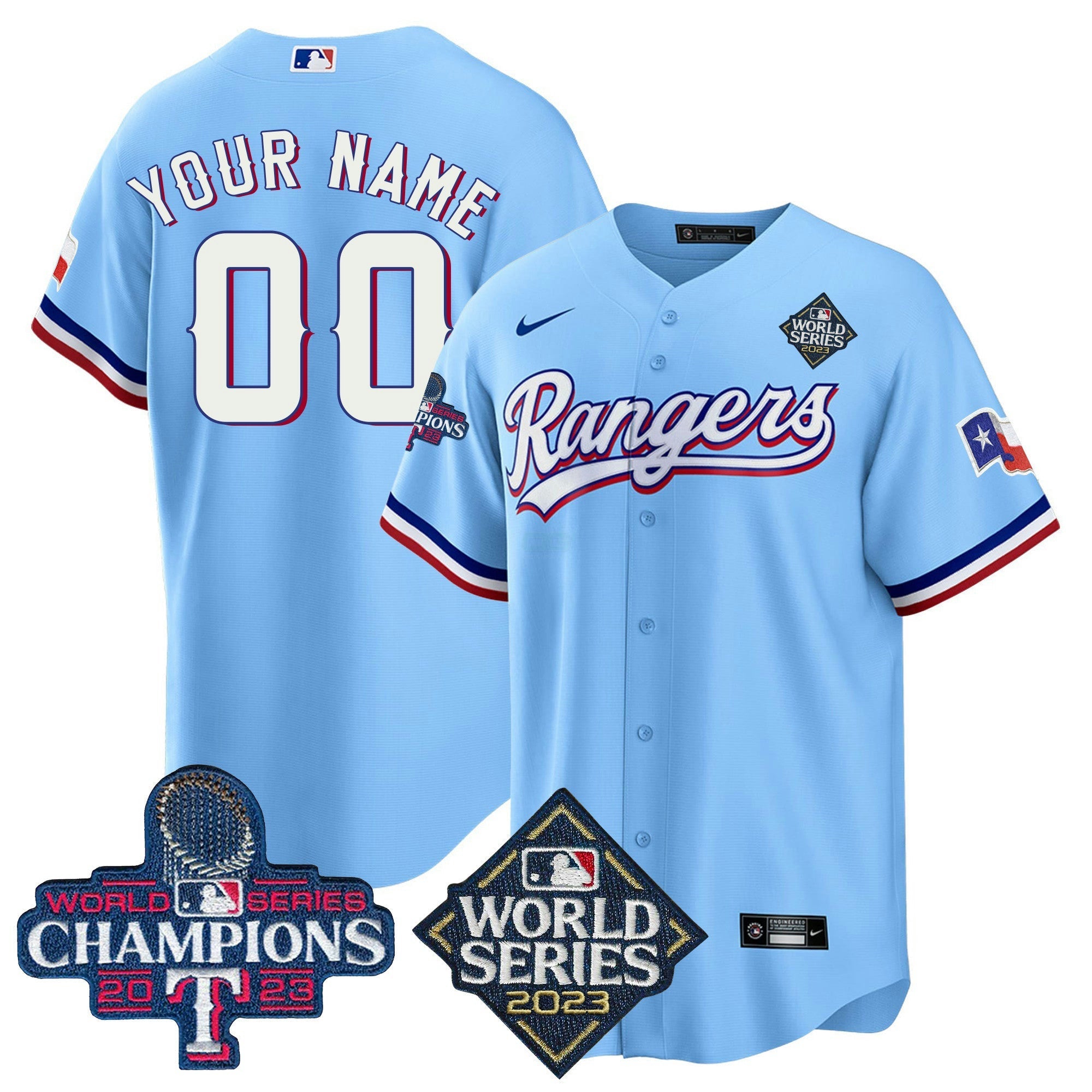 Camisa MLB Texas 2023 World Series Champions Cool Base Jersey V4