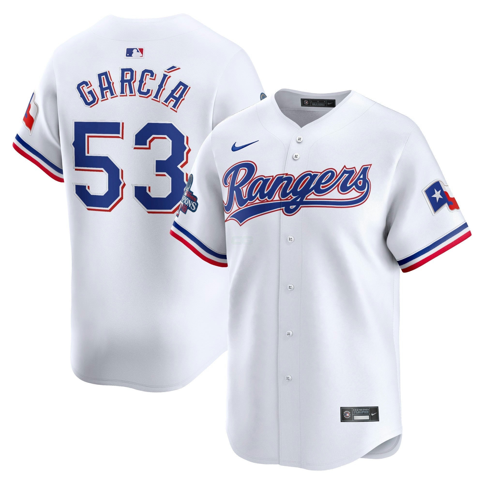 Camisa MLB Texas Home 2023 World Series Champions Limited Jersey – Branca