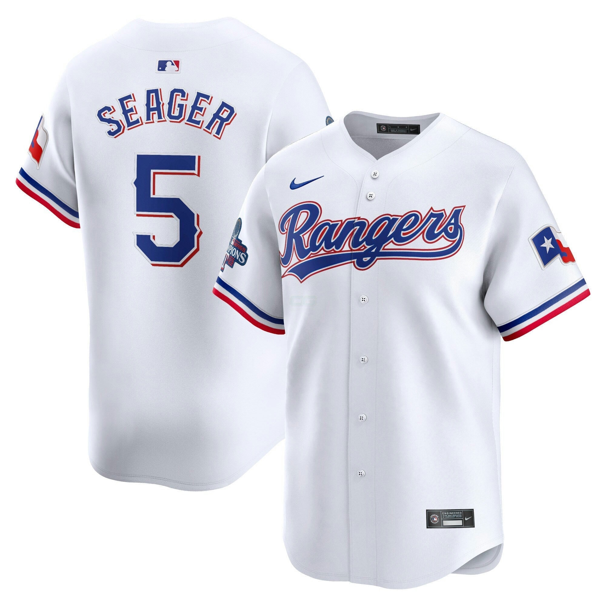 Camisa MLB Texas Home 2023 World Series Champions Limited Jersey – Branca