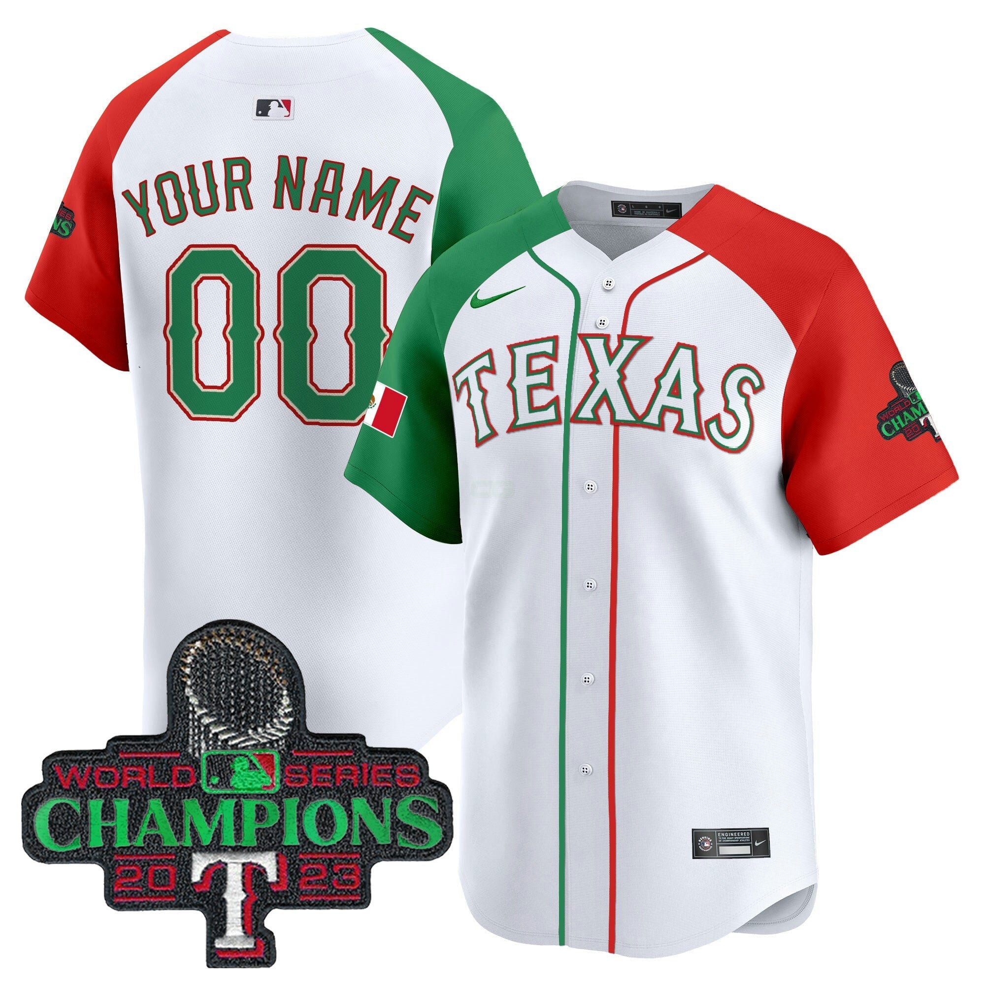Camisa MLB Texas Mexico Champions Patch Vapor Premier Limited Jersey