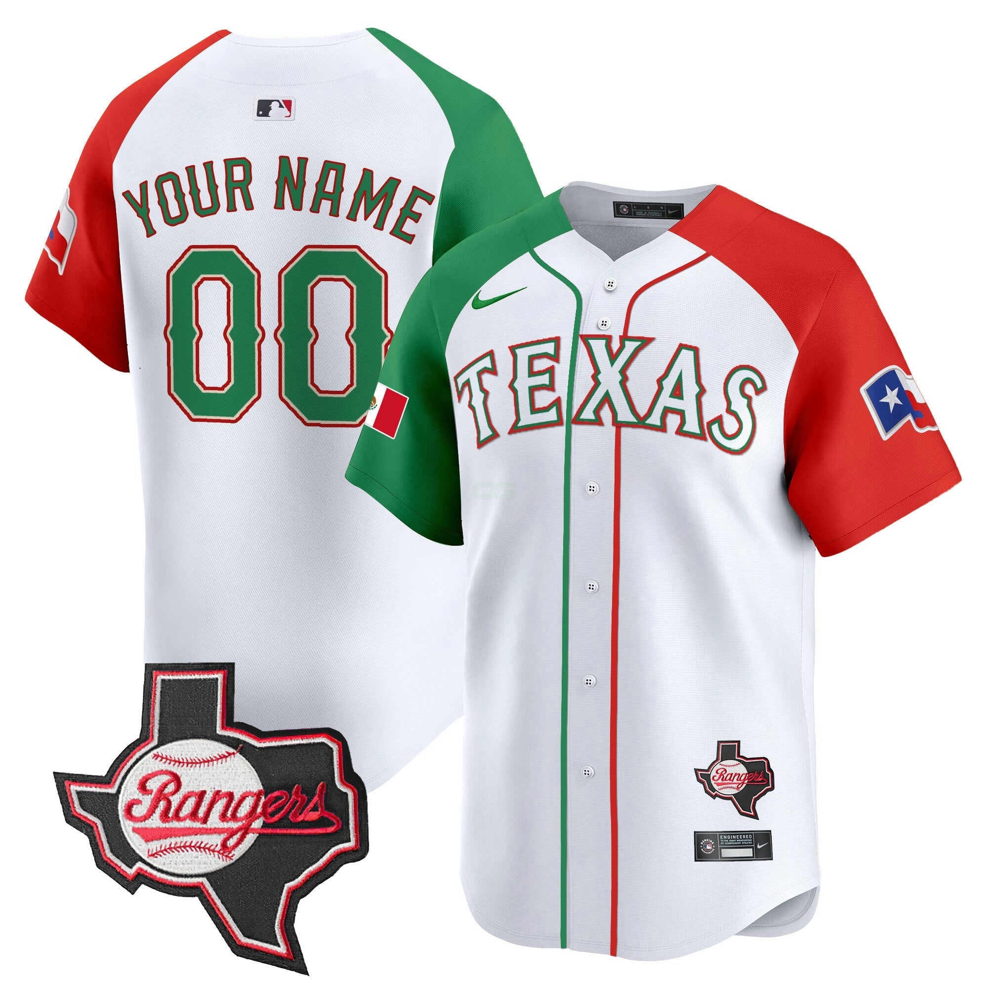 Camisa MLB Texas Mexico Texas Patch Vapor Premier Limited Jersey