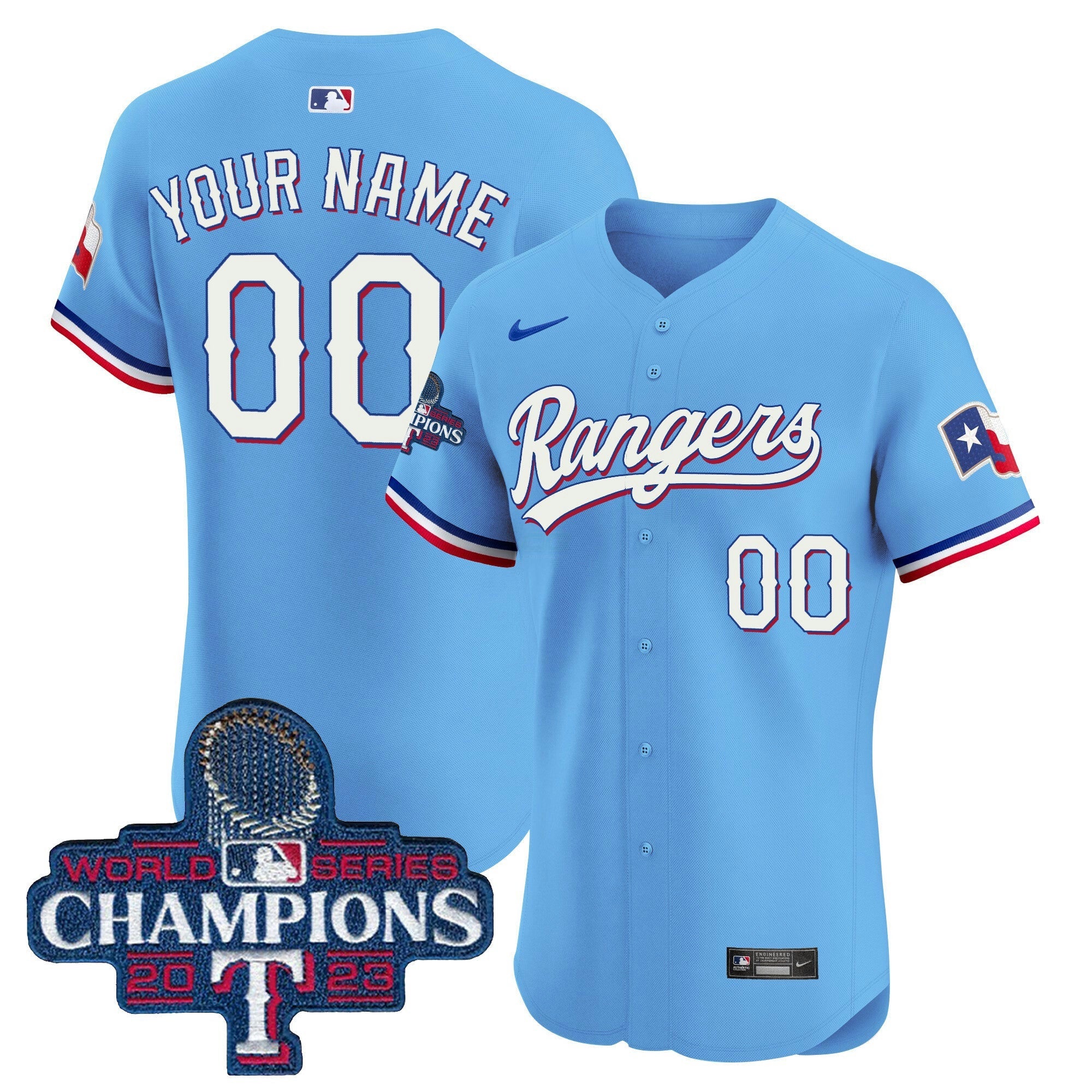 Camisa MLB Texas World Series Champions Vapor Premier Elite Jersey