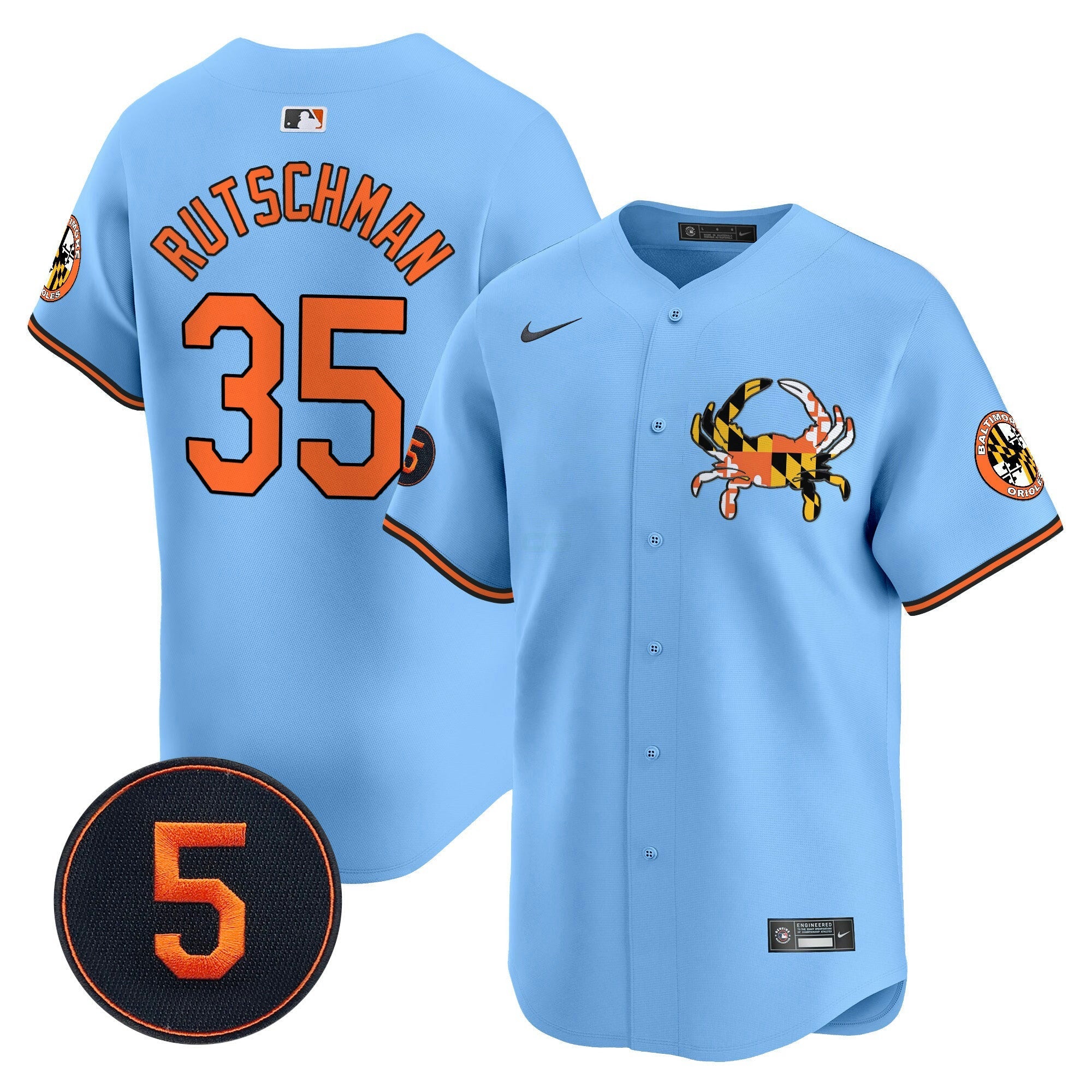 Camisa MLB Unisex Baltimore Robinson Patch Vapor Premier Limited Jersey V3
