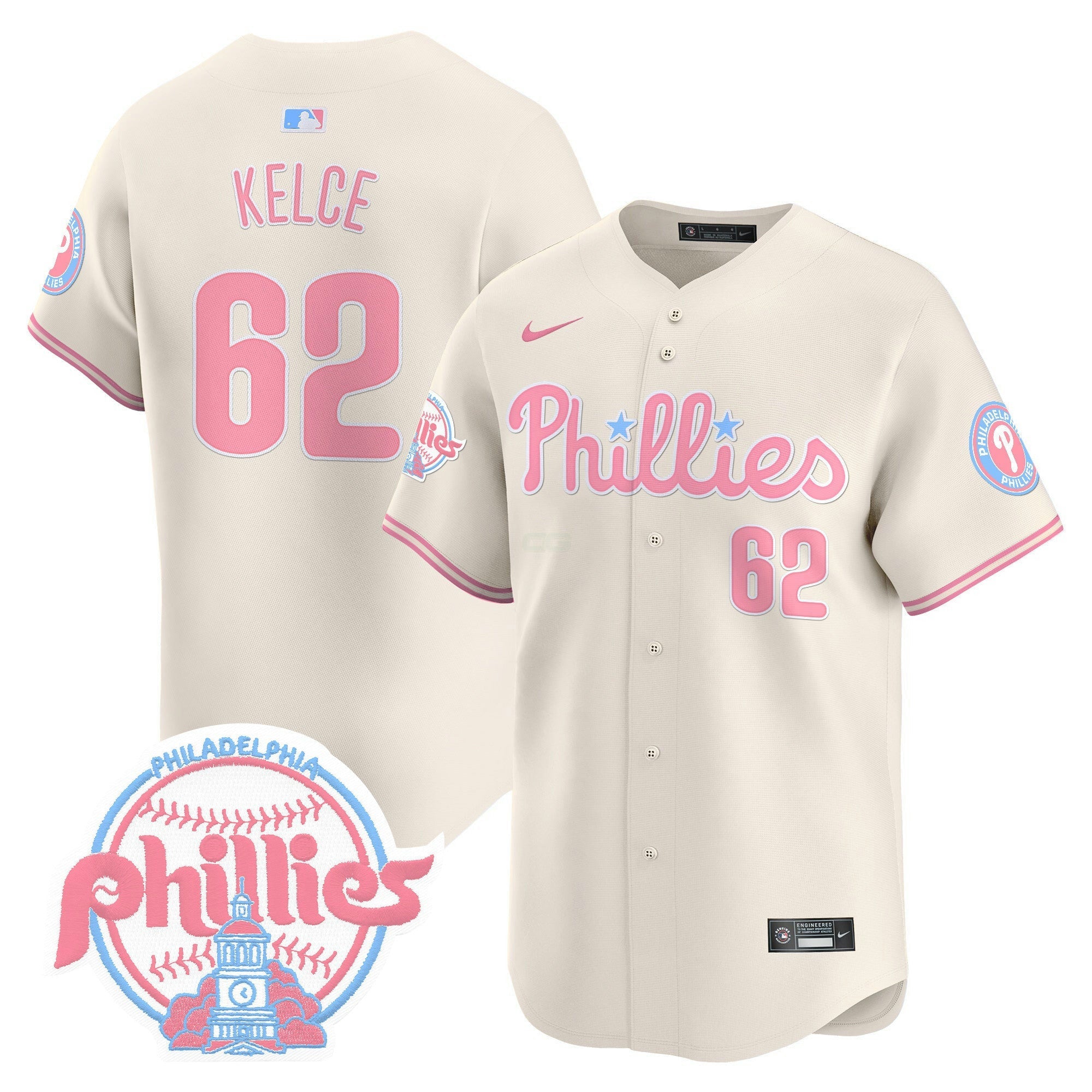Camisa MLB Unisex Bubblegum Pink Vapor Premier Limited Jersey V2