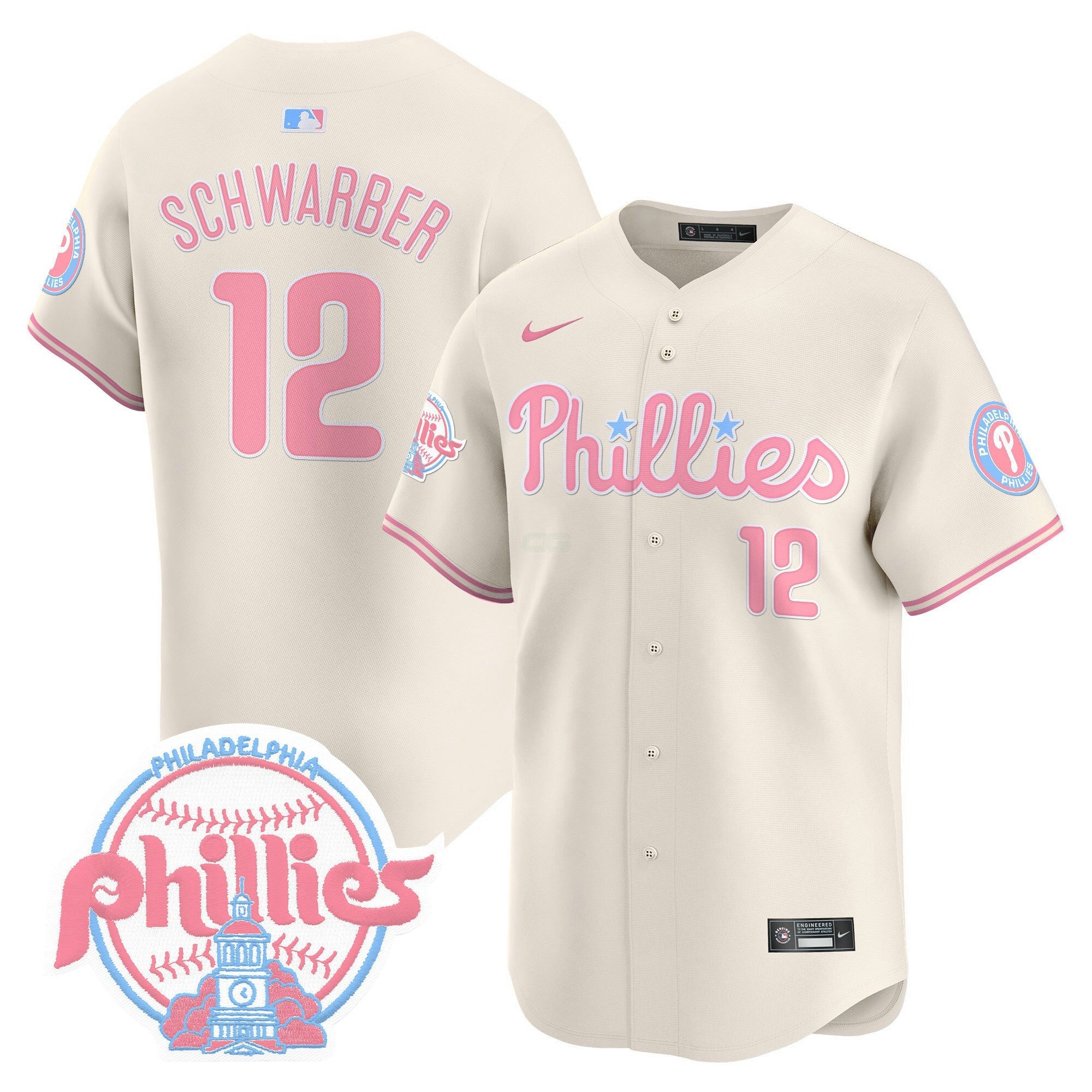 Camisa MLB Unisex Bubblegum Pink Vapor Premier Limited Jersey V2
