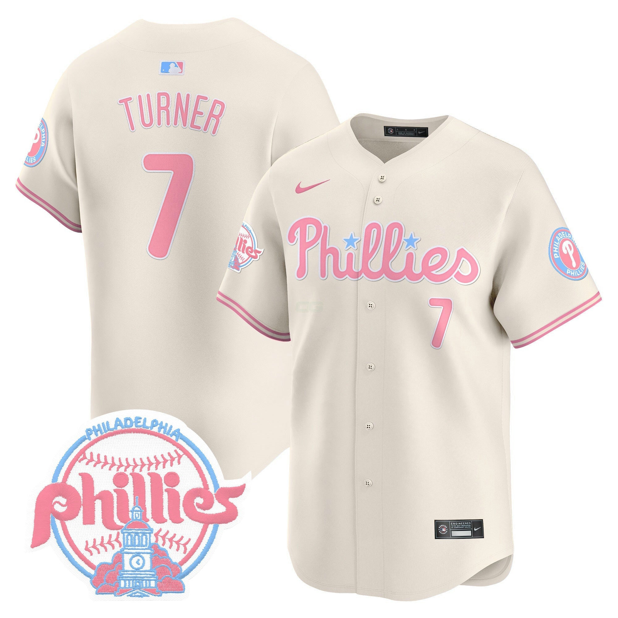 Camisa MLB Unisex Bubblegum Pink Vapor Premier Limited Jersey V2