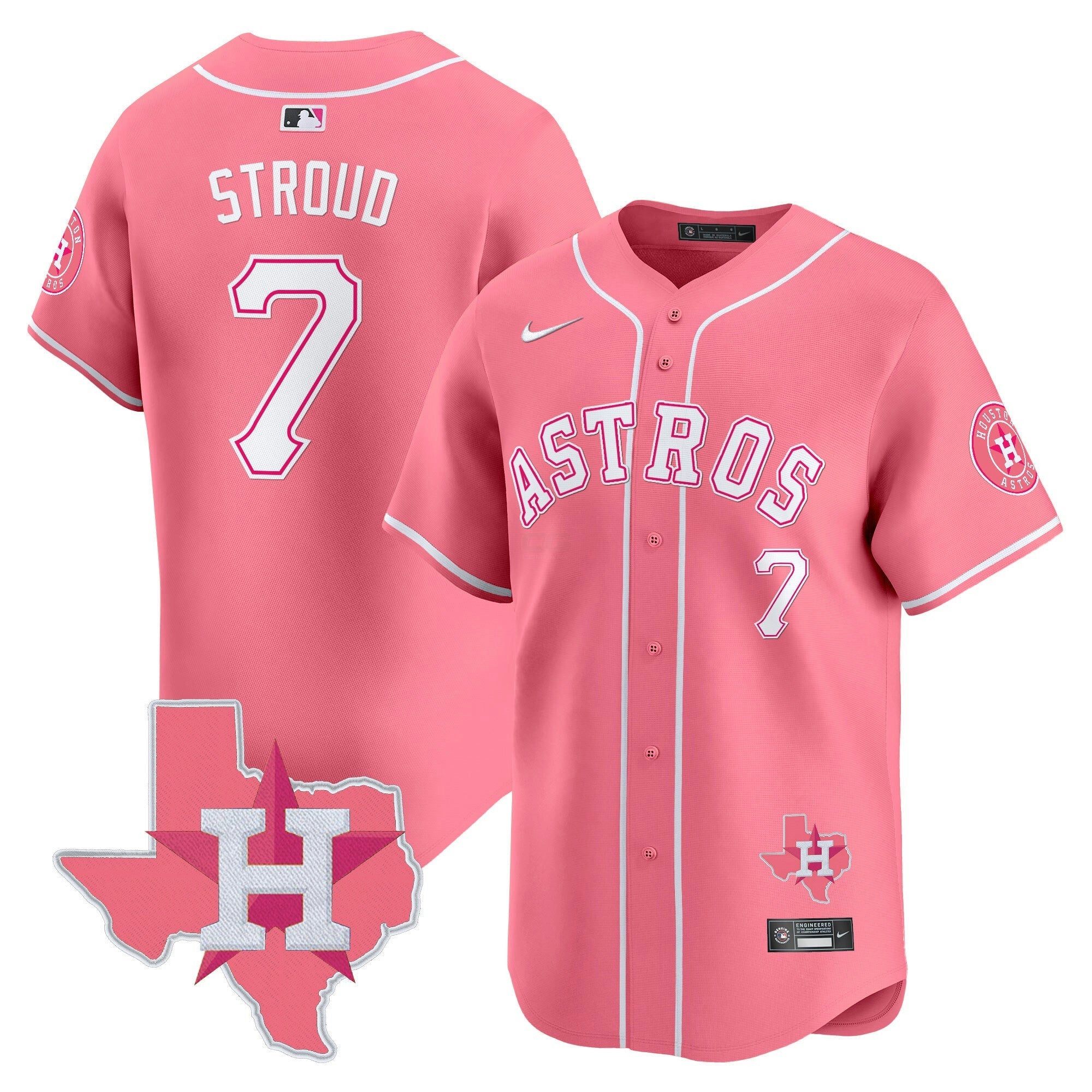 Camisa MLB Unisex Bubblegum Pink Vapor Premier Limited Jersey V2