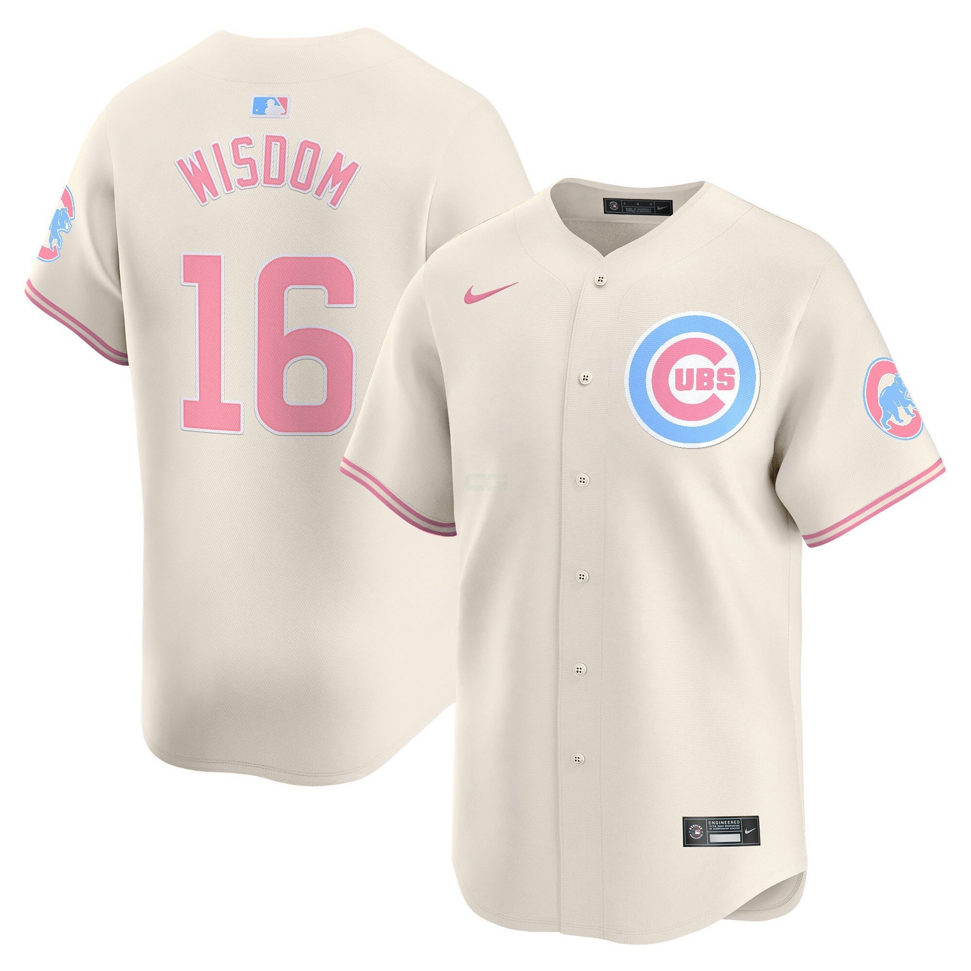 Camisa MLB Unisex Chicago Bubblegum Pink Vapor Premier Limited Jersey