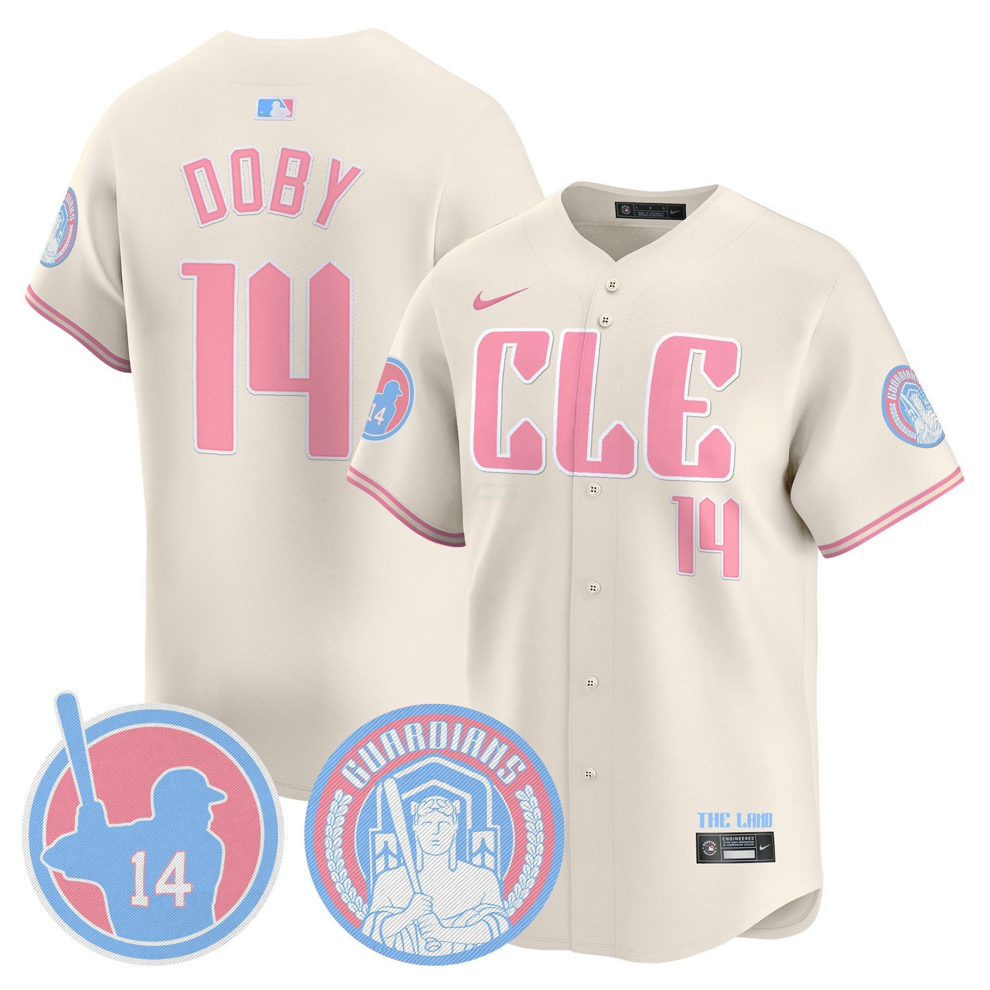 Camisa MLB Unisex Cleveland Bubblegum Pink Vapor Premier Limited Jersey