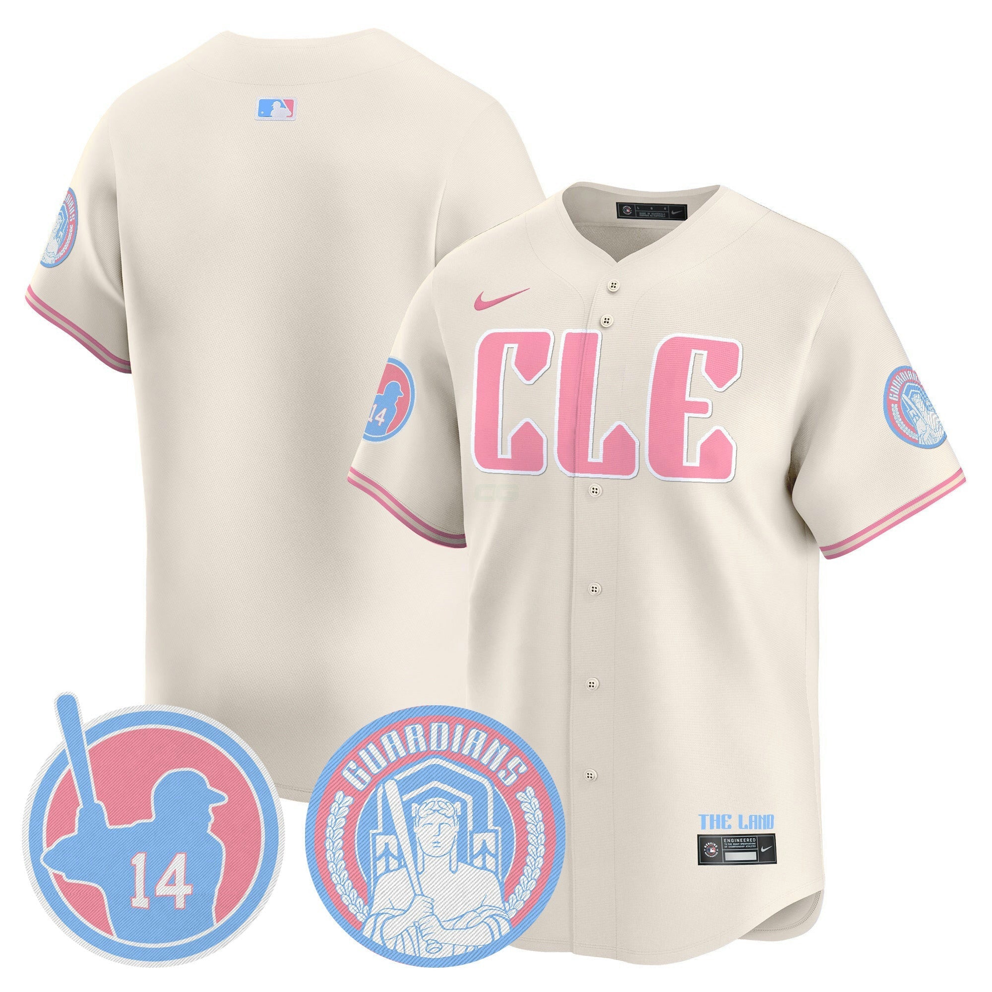 Camisa MLB Unisex Cleveland Bubblegum Pink Vapor Premier Limited Jersey