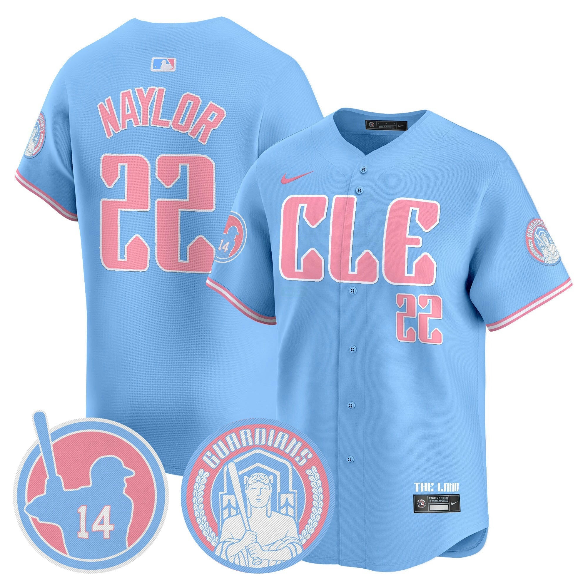 Camisa MLB Unisex Cleveland Bubblegum Pink Vapor Premier Limited Jersey