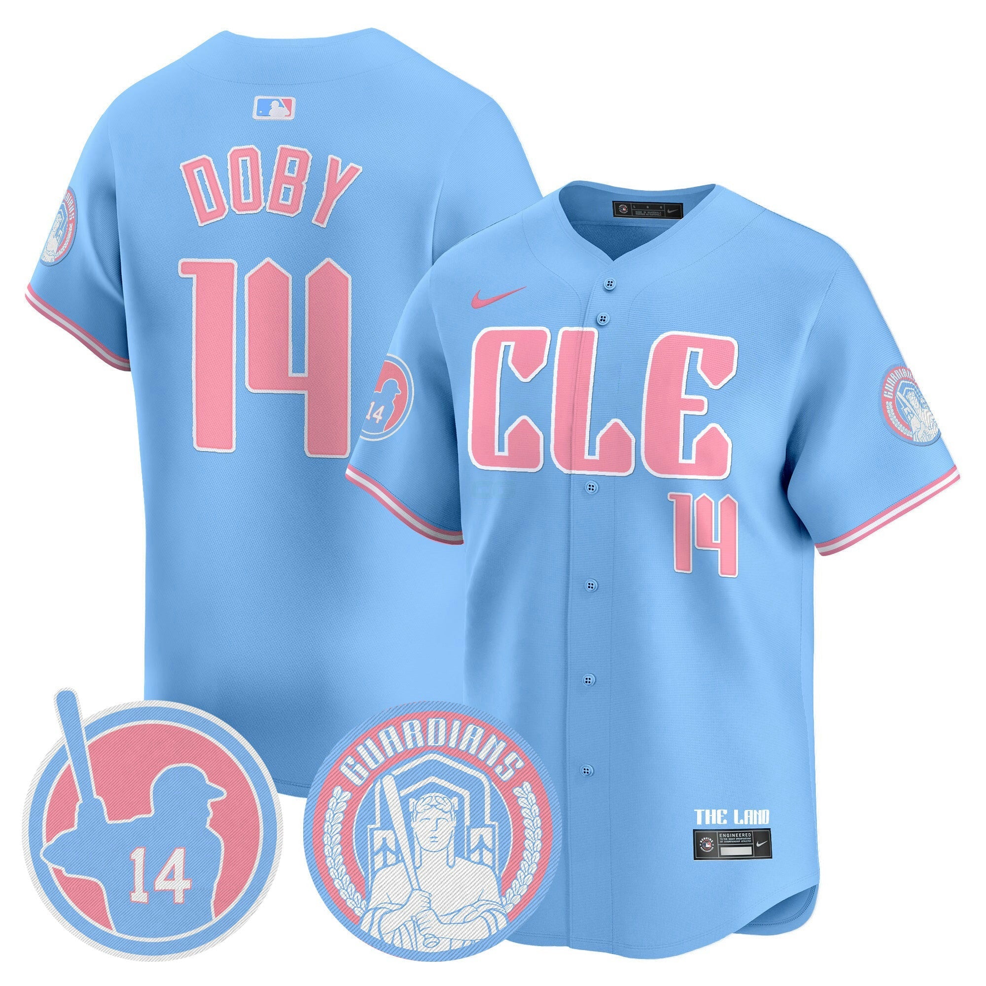 Camisa MLB Unisex Cleveland Bubblegum Pink Vapor Premier Limited Jersey