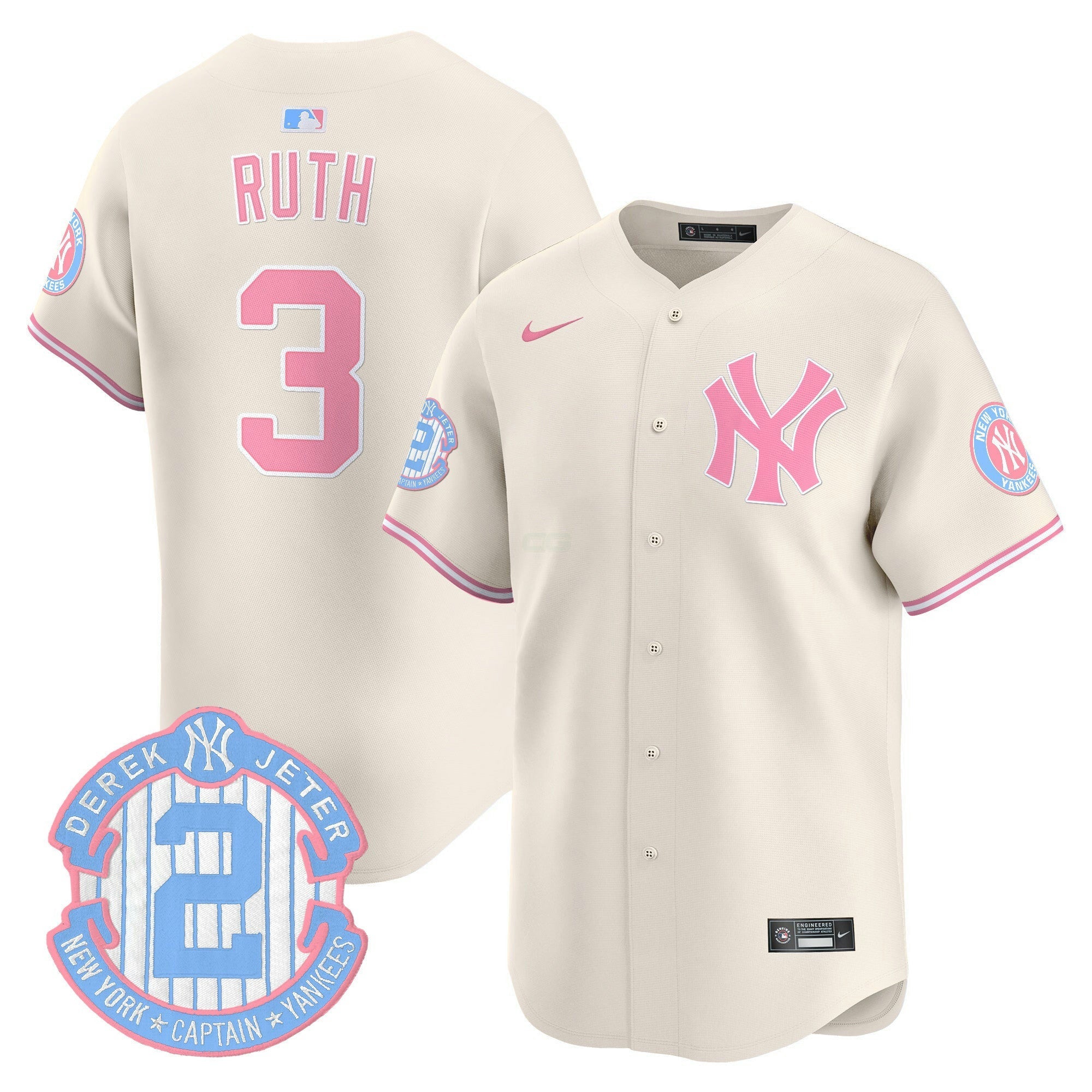Camisa MLB Unisex New York Bubblegum Pink Vapor Premier Limited Jersey