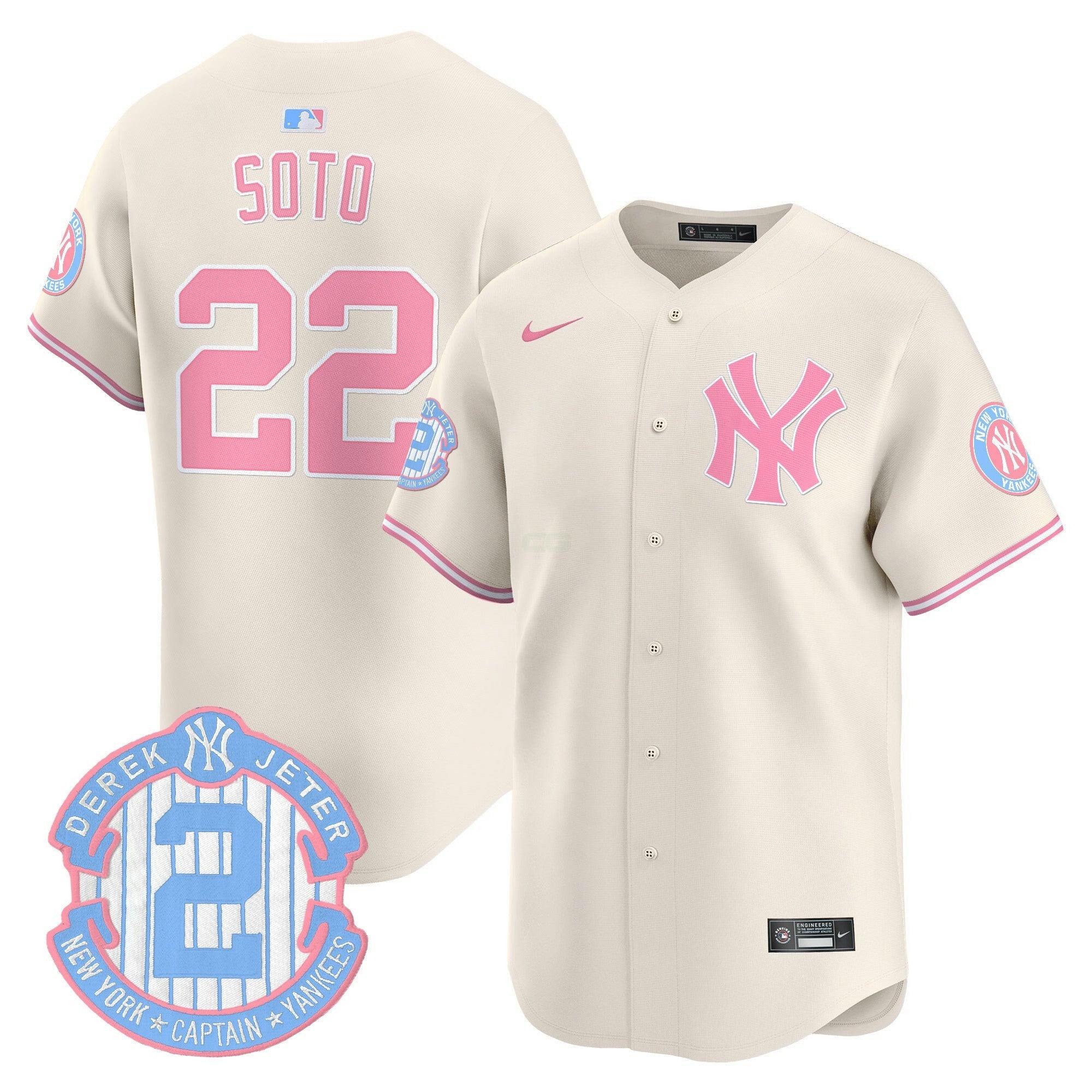 Camisa MLB Unisex New York Bubblegum Pink Vapor Premier Limited Jersey