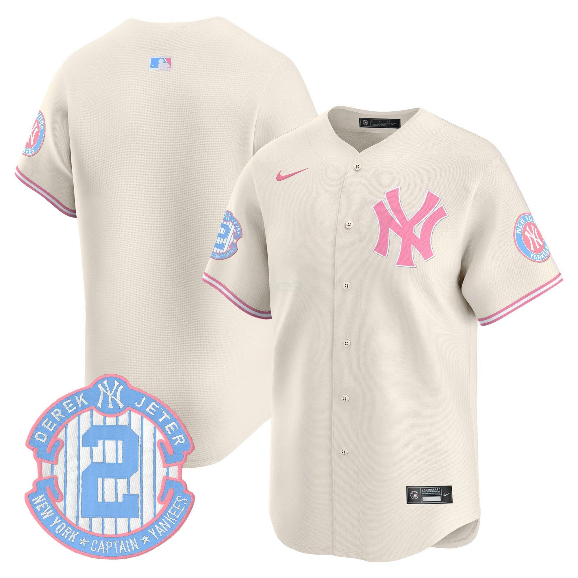 Camisa MLB Unisex New York Bubblegum Pink Vapor Premier Limited Jersey