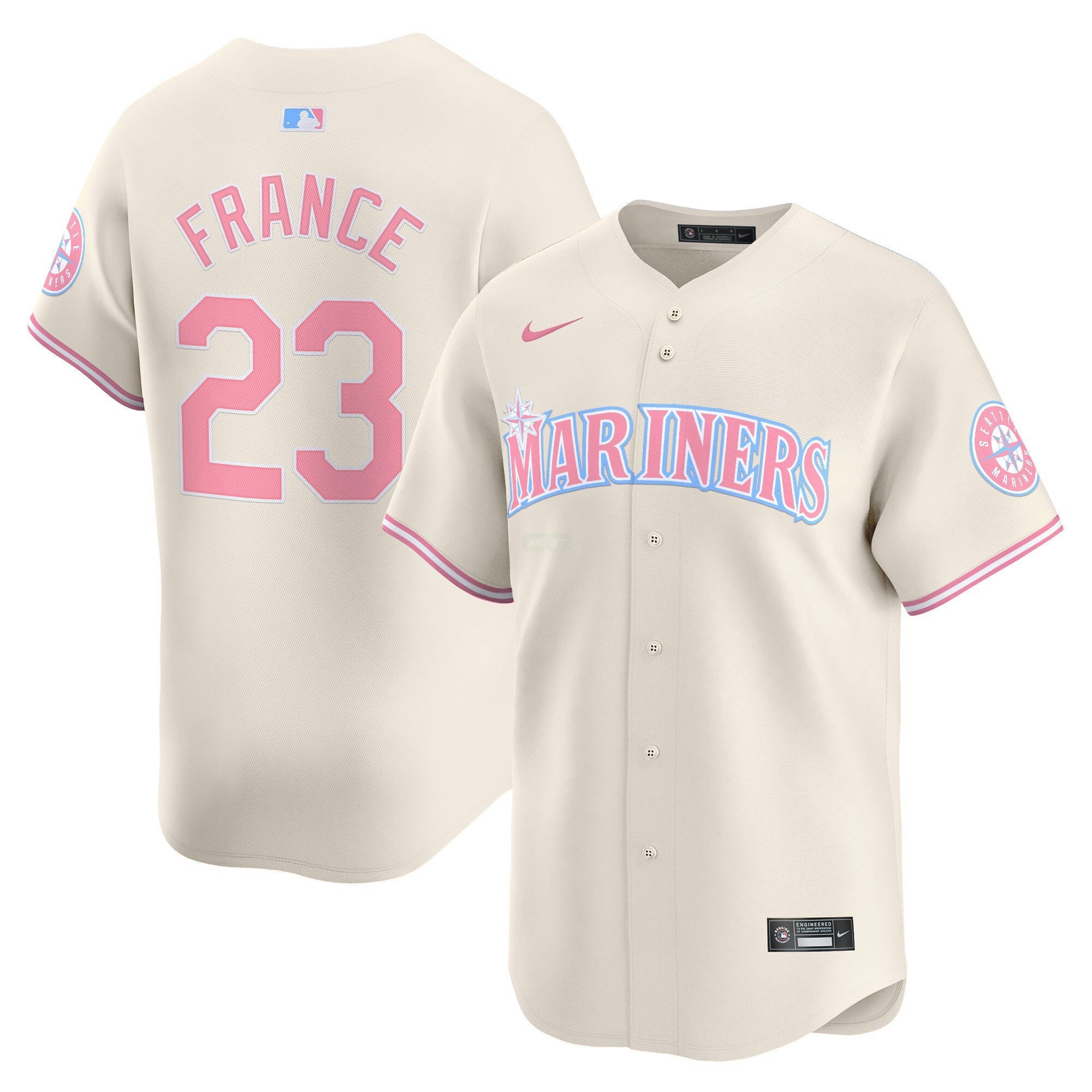 Camisa MLB Unisex Seattle Bubblegum Pink Vapor Premier Limited Jersey