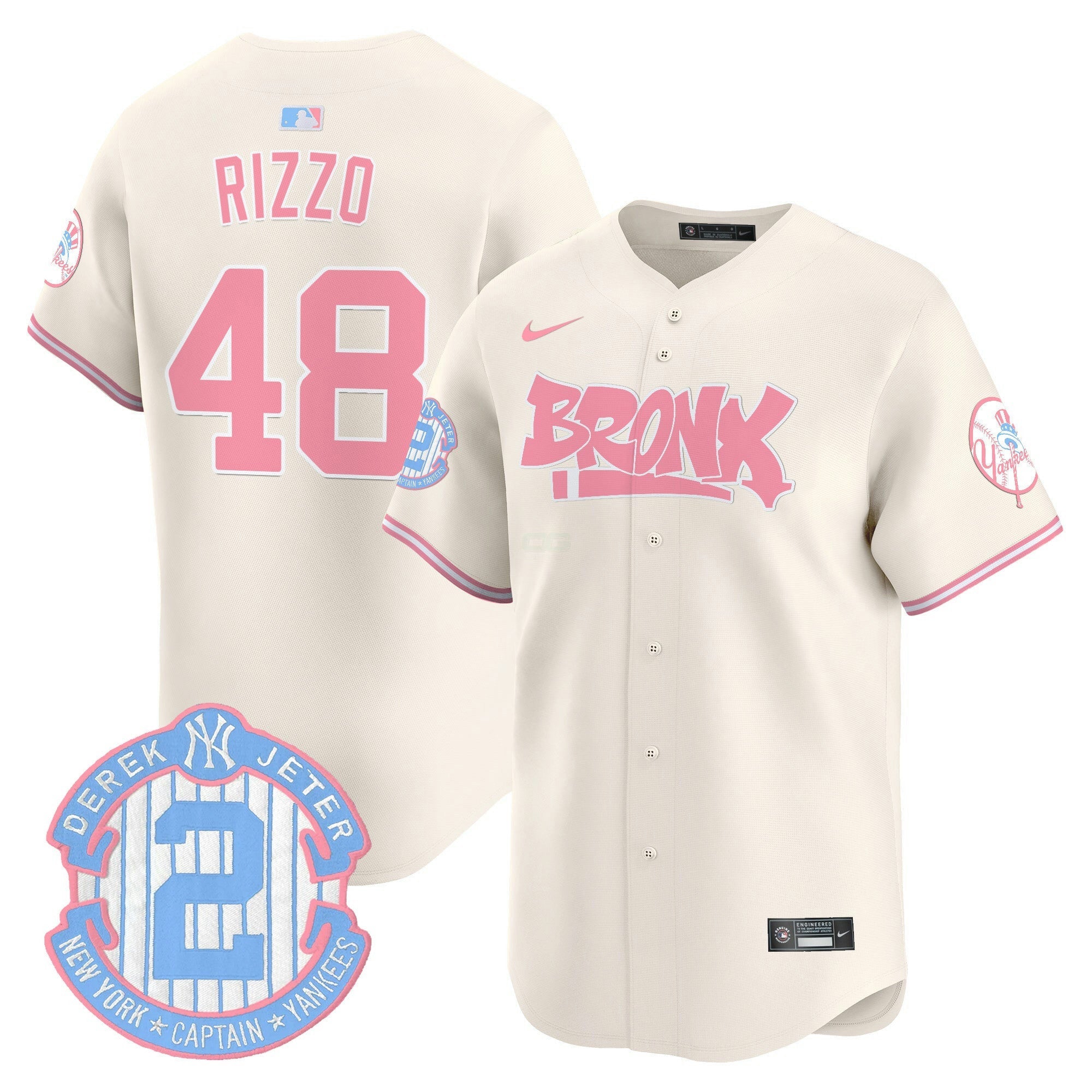 Camisa MLB Unisex The Bronx Graffiti Bubblegum Pink Vapor Premier Limited Jersey