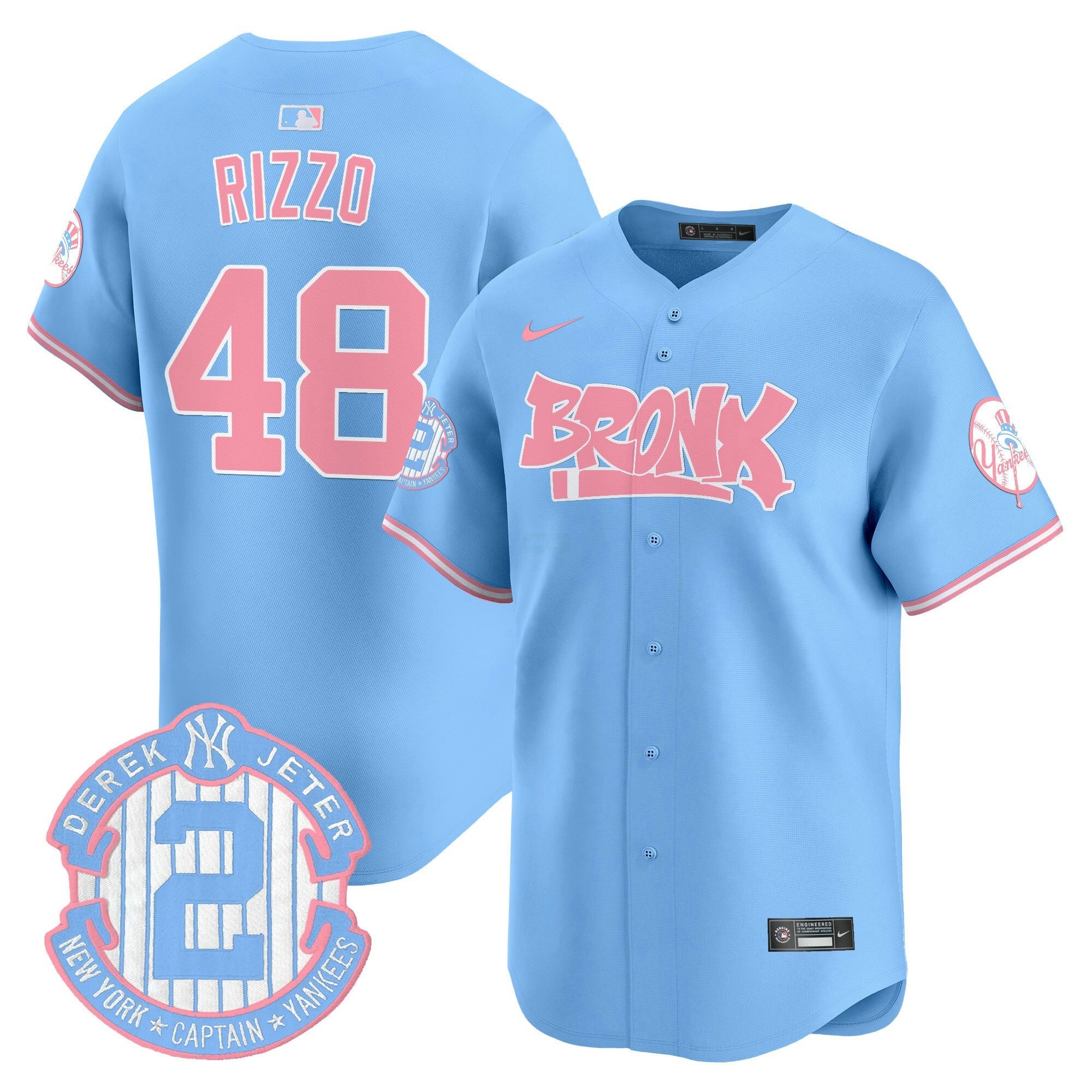 Camisa MLB Unisex The Bronx Graffiti Bubblegum Pink Vapor Premier Limited Jersey