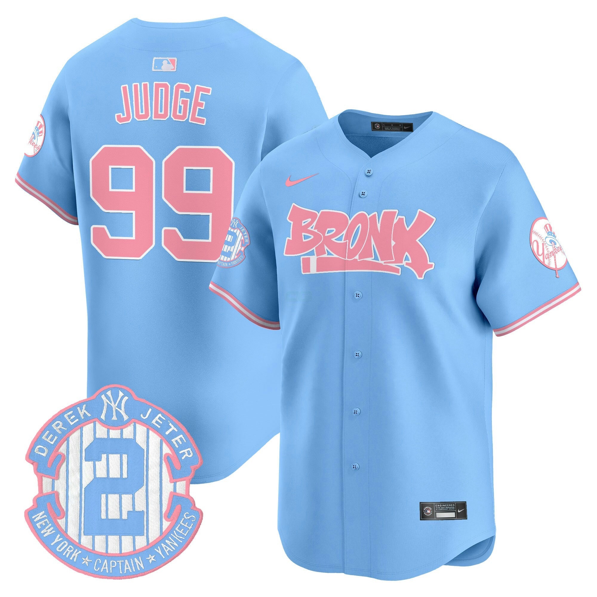 Camisa MLB Unisex The Bronx Graffiti Bubblegum Pink Vapor Premier Limited Jersey