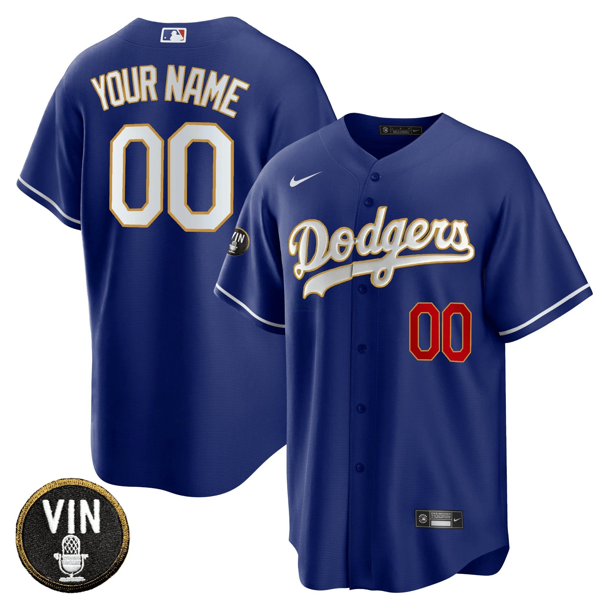 Camisa MLB Vin Scully Patch Cool Base Jersey