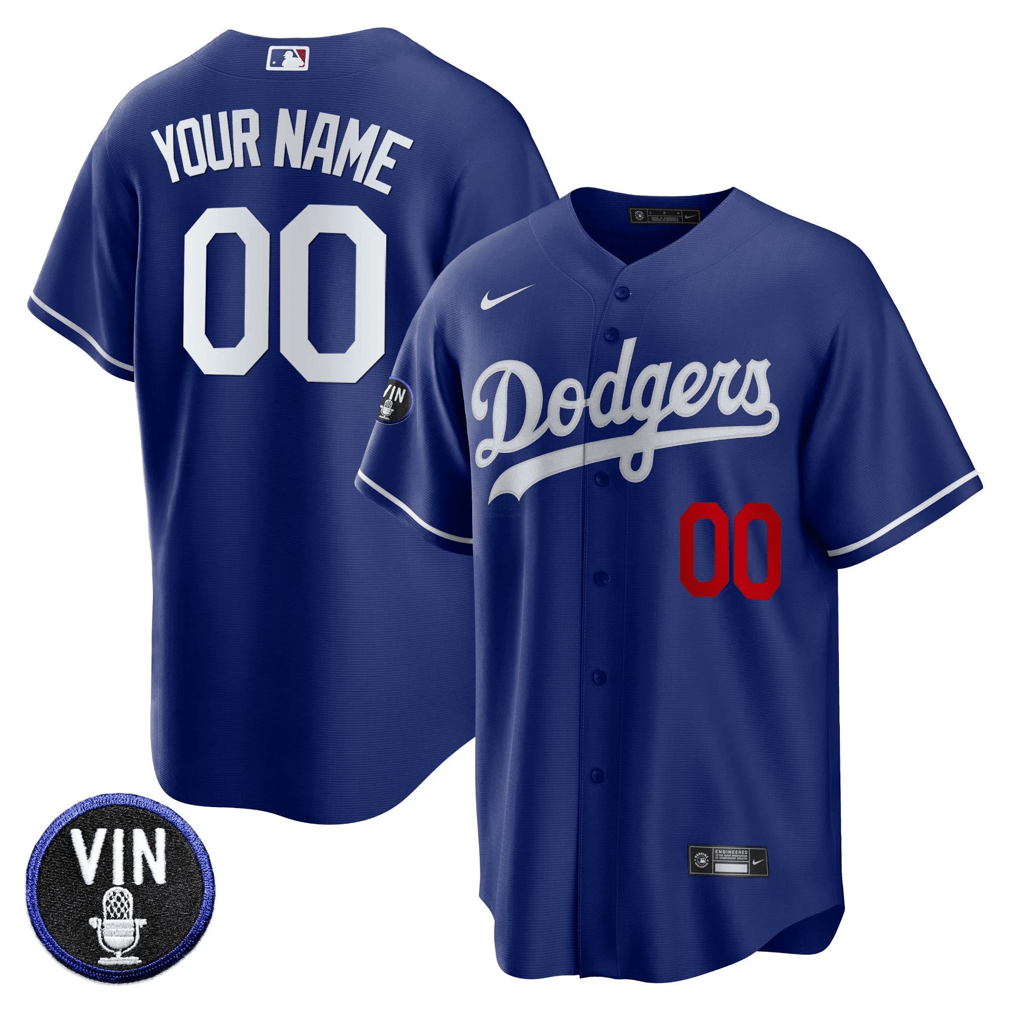 Camisa MLB Vin Scully Patch Cool Base Jersey
