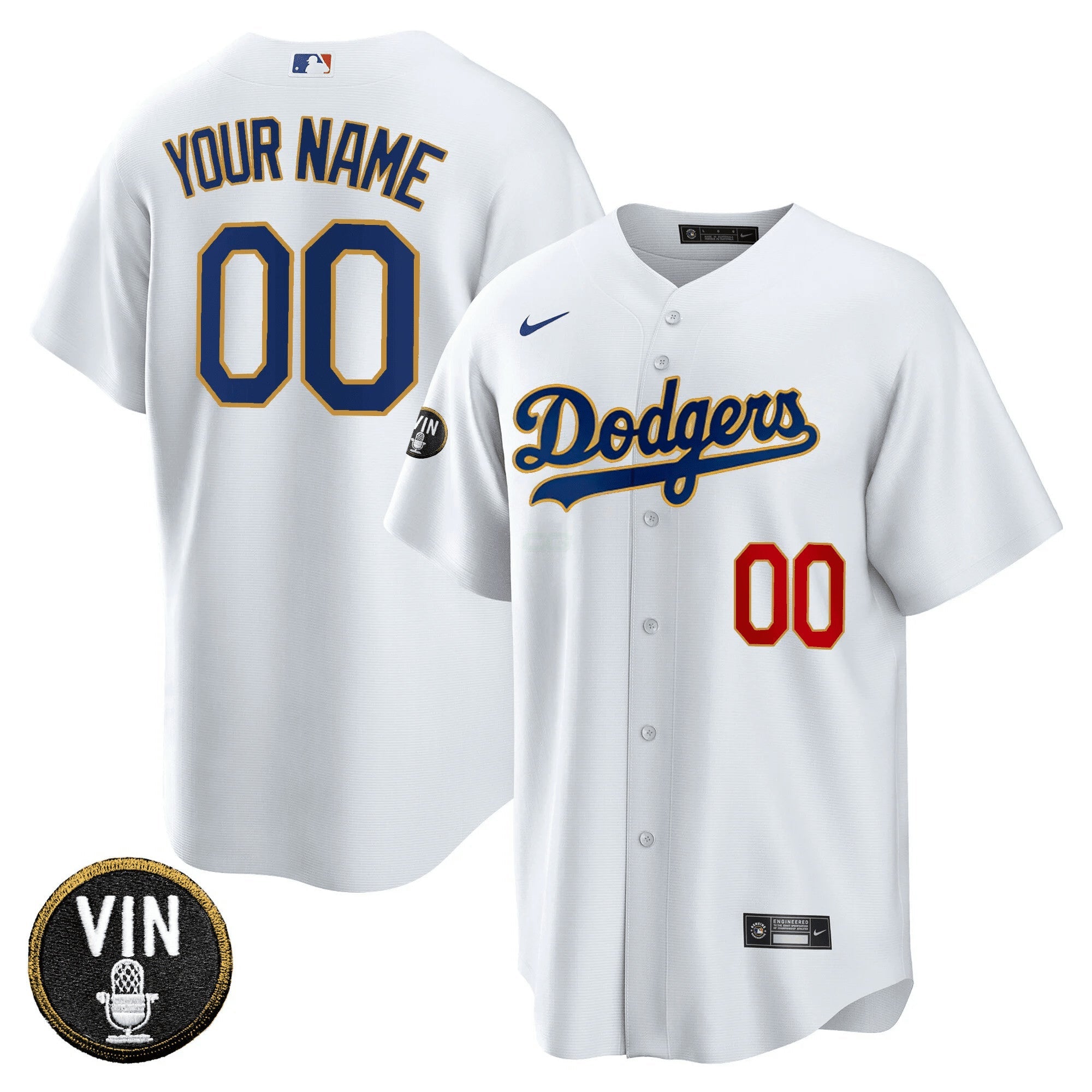 Camisa MLB Vin Scully Patch Cool Base Jersey