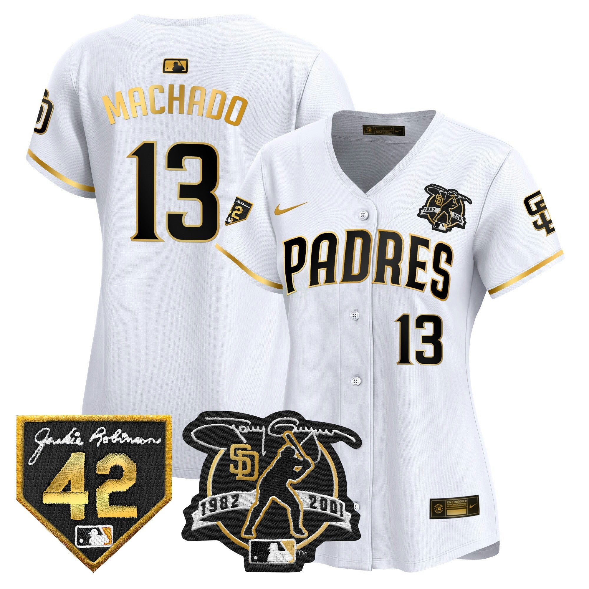 Camisa MLB Women’s 2024 Tony Gwynn & Robinson Patch Vapor Premier Limited Jersey