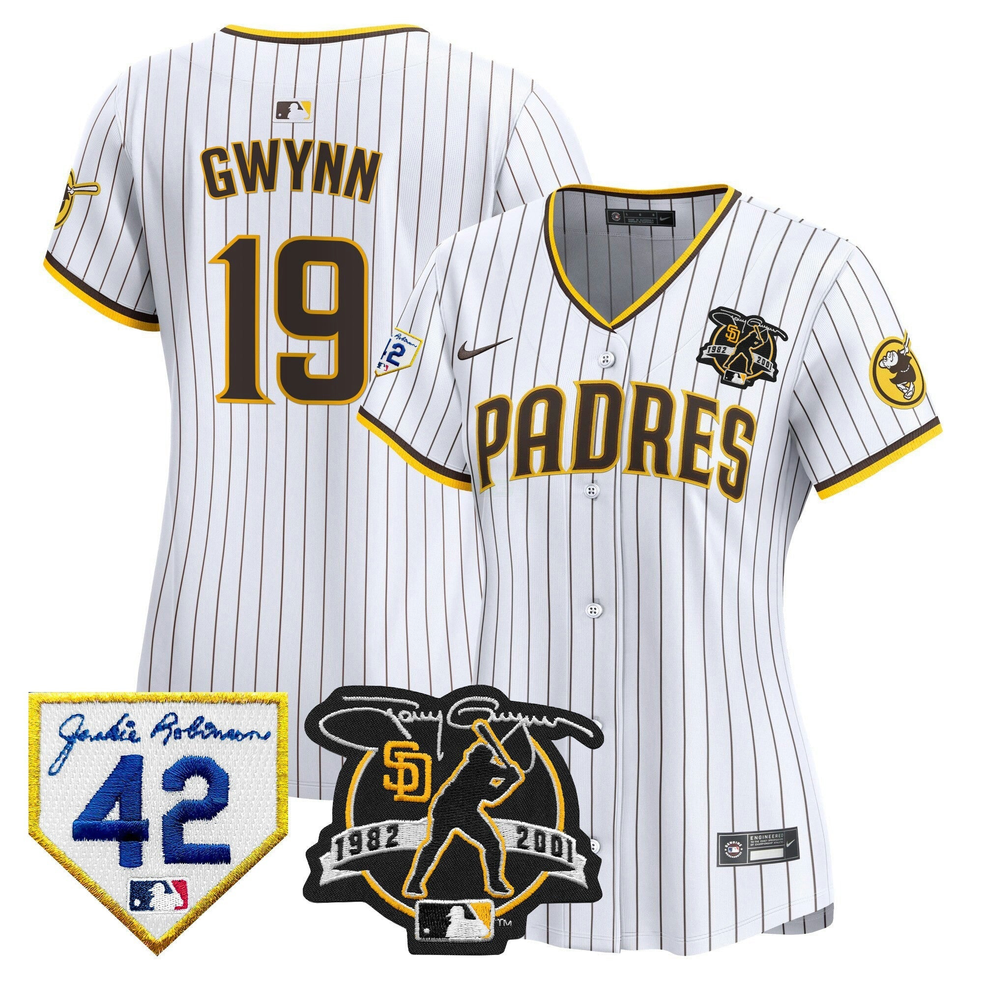 Camisa MLB Women’s 2024 Tony Gwynn & Robinson Patch Vapor Premier Limited Jersey
