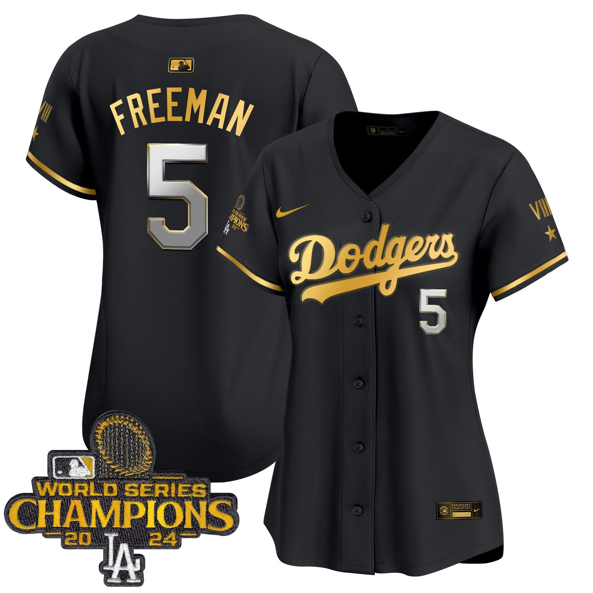 Camisa MLB Women’s 2024 World Series Champions Dourada Trim Vapor Premier Limited Jersey