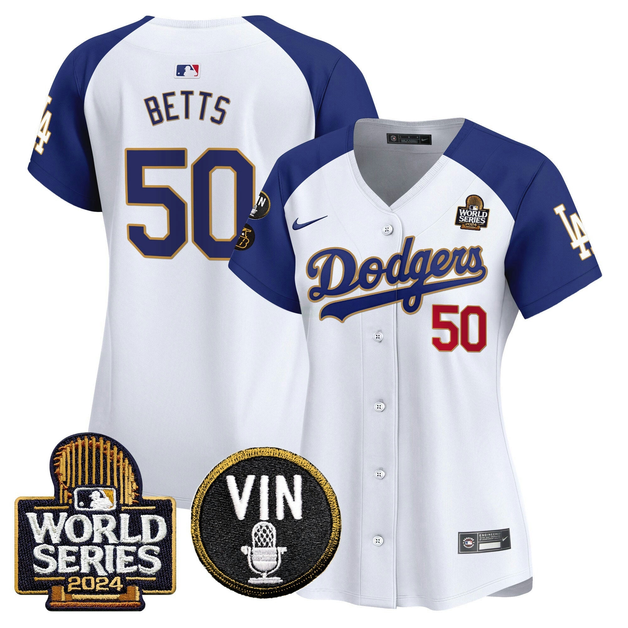 Camisa MLB Women’s 2024 World Series Dourada Trim Vapor Premier Limited Jersey V2