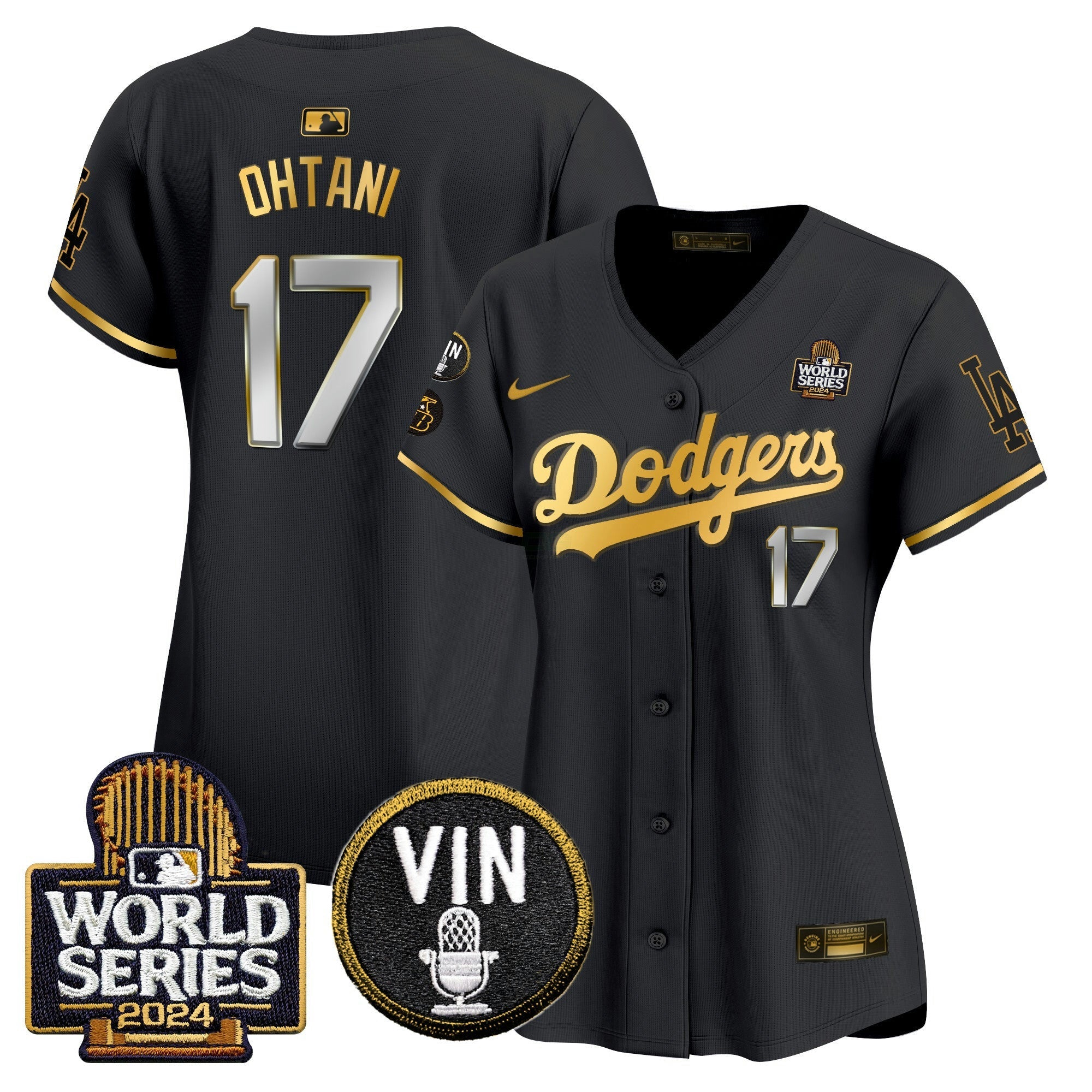 Camisa MLB Women’s 2024 World Series Dourada Trim Vapor Premier Limited Jersey V2