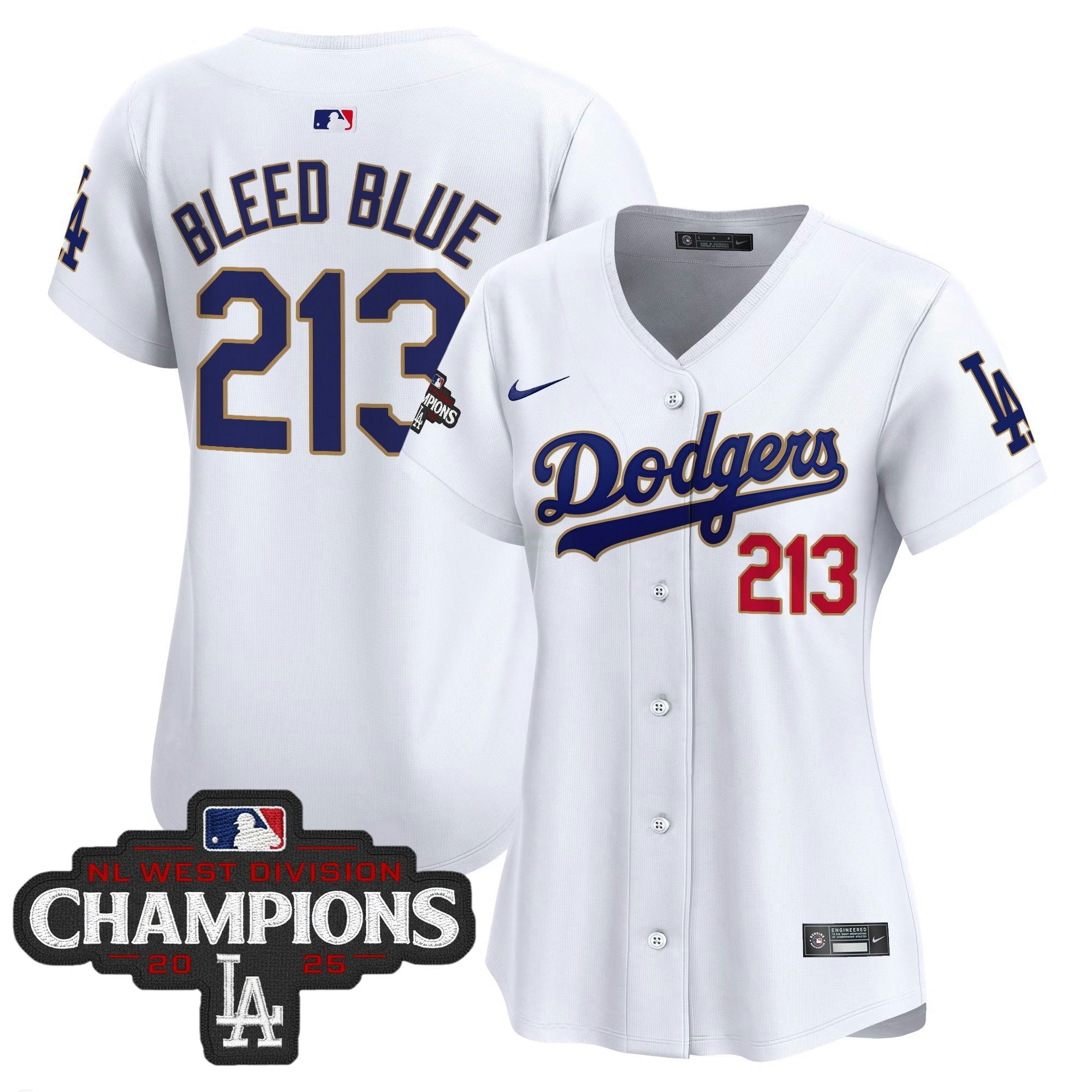 Camisa MLB Women’s 2025 NL West Division Champions Patch Dourada Trim Vapor Premier Limited Jersey